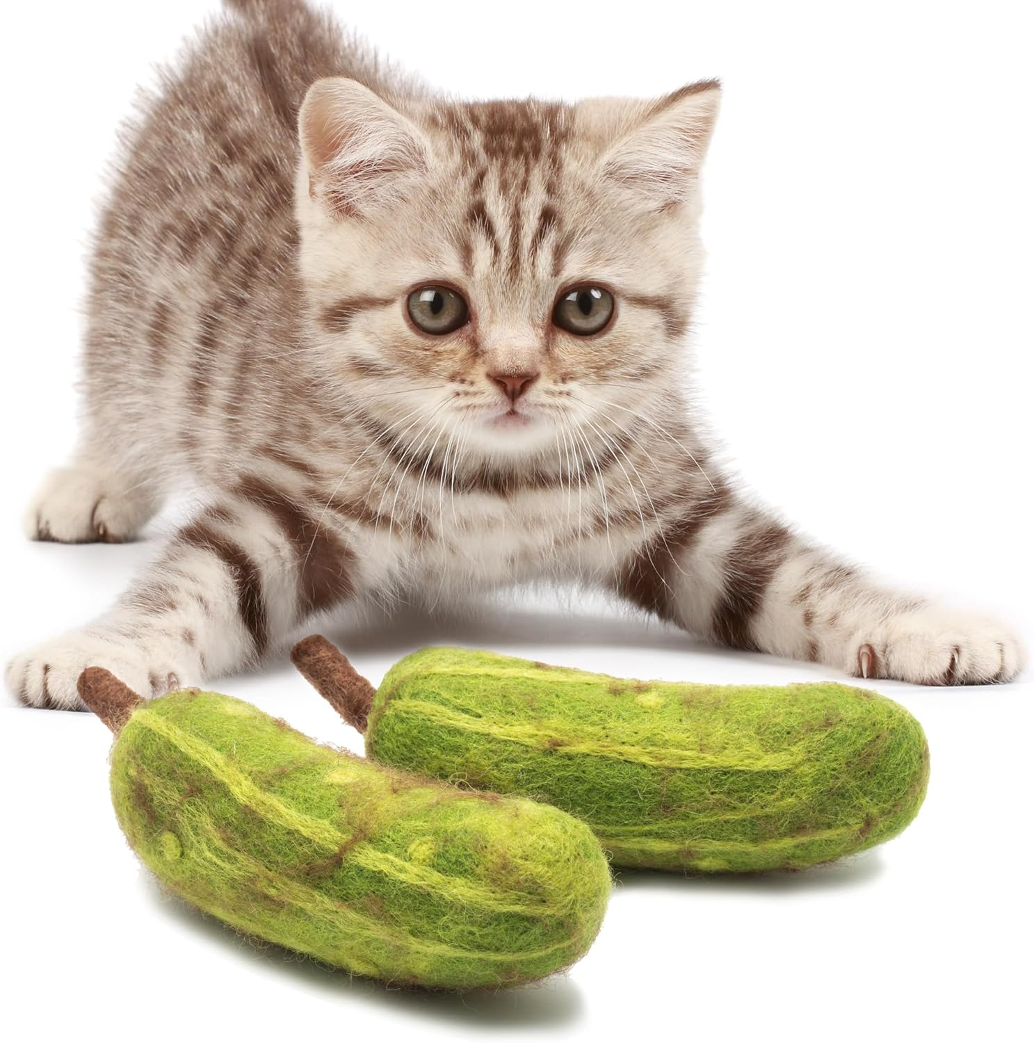 Glaciart One Swabs Cat Toys with Catnip - 6 Pk | Durable for Chew, Cute Cat Toys Interactive Kitty for Boredom, Exercise, & Play | Filled W/Organic Catnip for Anxiety & as Digestive Aid | Gift Idea