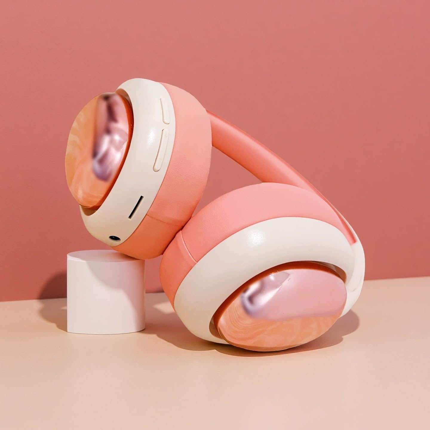 ND NEXT DESTINATION Wireless Headphones Bluetooth 5.3 with Bass and Stereo Sound, Headband with Long Battery Life, Modern Headset with Good Sound - Red - Green image number 4