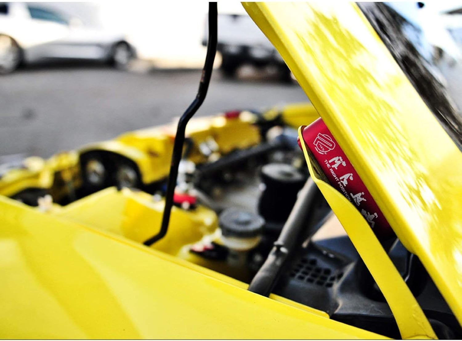 X Xotic Tech JDM Front Hood Vent Space Riser Spacer Modification Kit, Aluminum Alloy Billet Compatible with Honda Civic CRX, Acura Integra (Red) image number 6