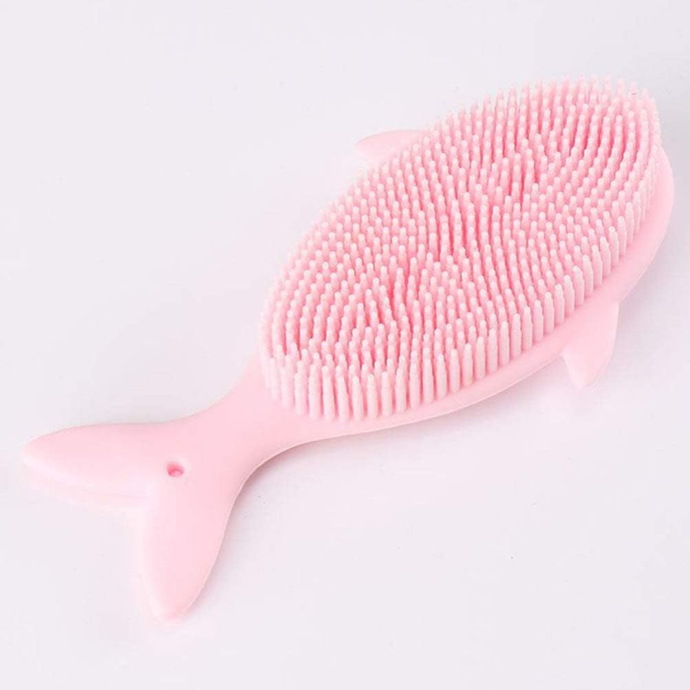 Cabilock Exfoliating Silicone Bath Shower Brush for Boy Girl Boy Girl Soft Gentle Massaging Scrubber Safe Non-Deforming Design for Scalp Cleansing Cute Cartoon Shape image number 1