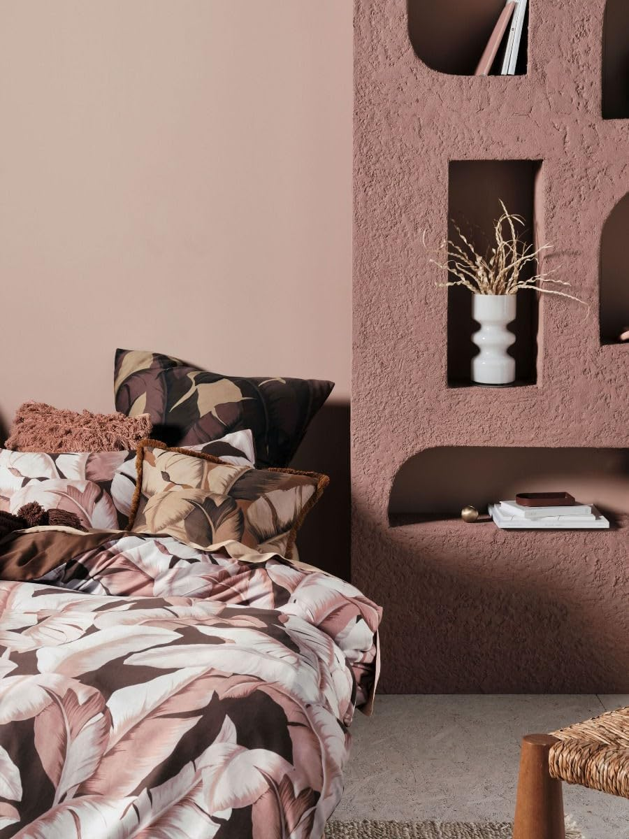 Linen House Kalena Quilt Cover Set, Cinnamon, Queen Bed