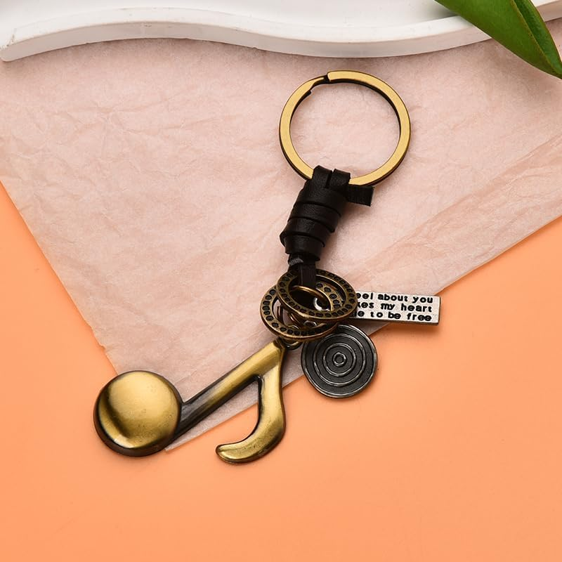 Music Note Keychain Gifts for Music Lovers Students Teachers Gifts for Graduation Christmas Birthday Gift Singers Musicians Key Rings Charms for Bags Wallet Handbags image number 1