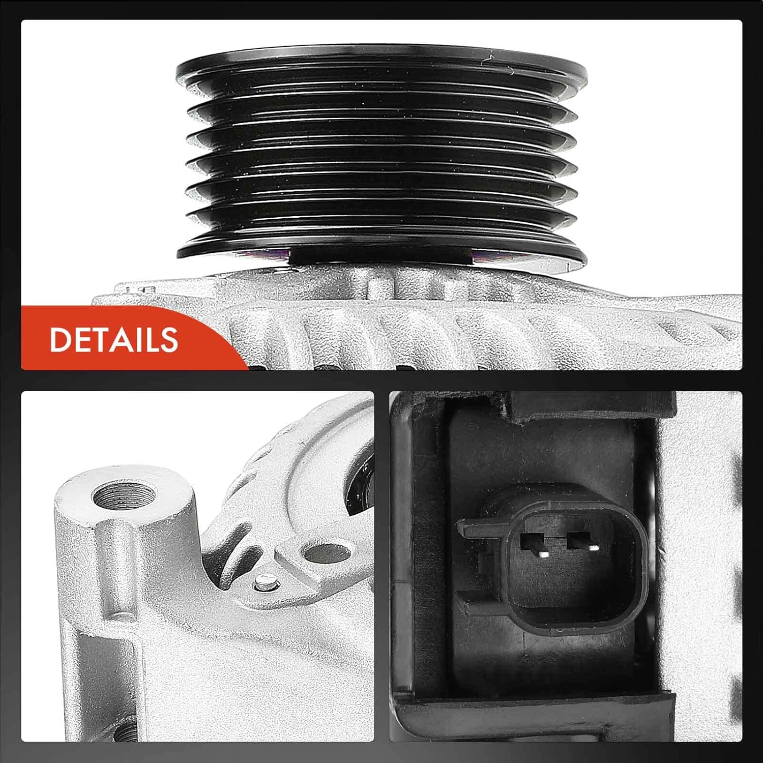 A-Premium Alternator Replacement for Jeep Wrangler 2012-2018 Wrangler JK 12V 160A 3.6L 6 Groove Pulley