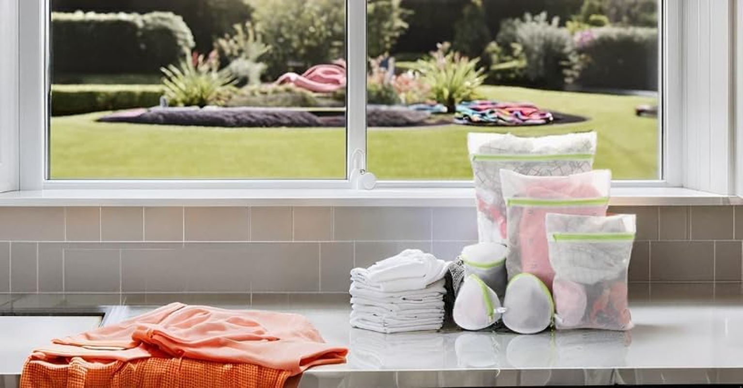 6Pcs Durable Mesh Laundry, Various Size Lingerie Bags for Delicates in Washer and Dryer- 3Pcs Bra Bag, 3Pcs Laundry Bags image number 2