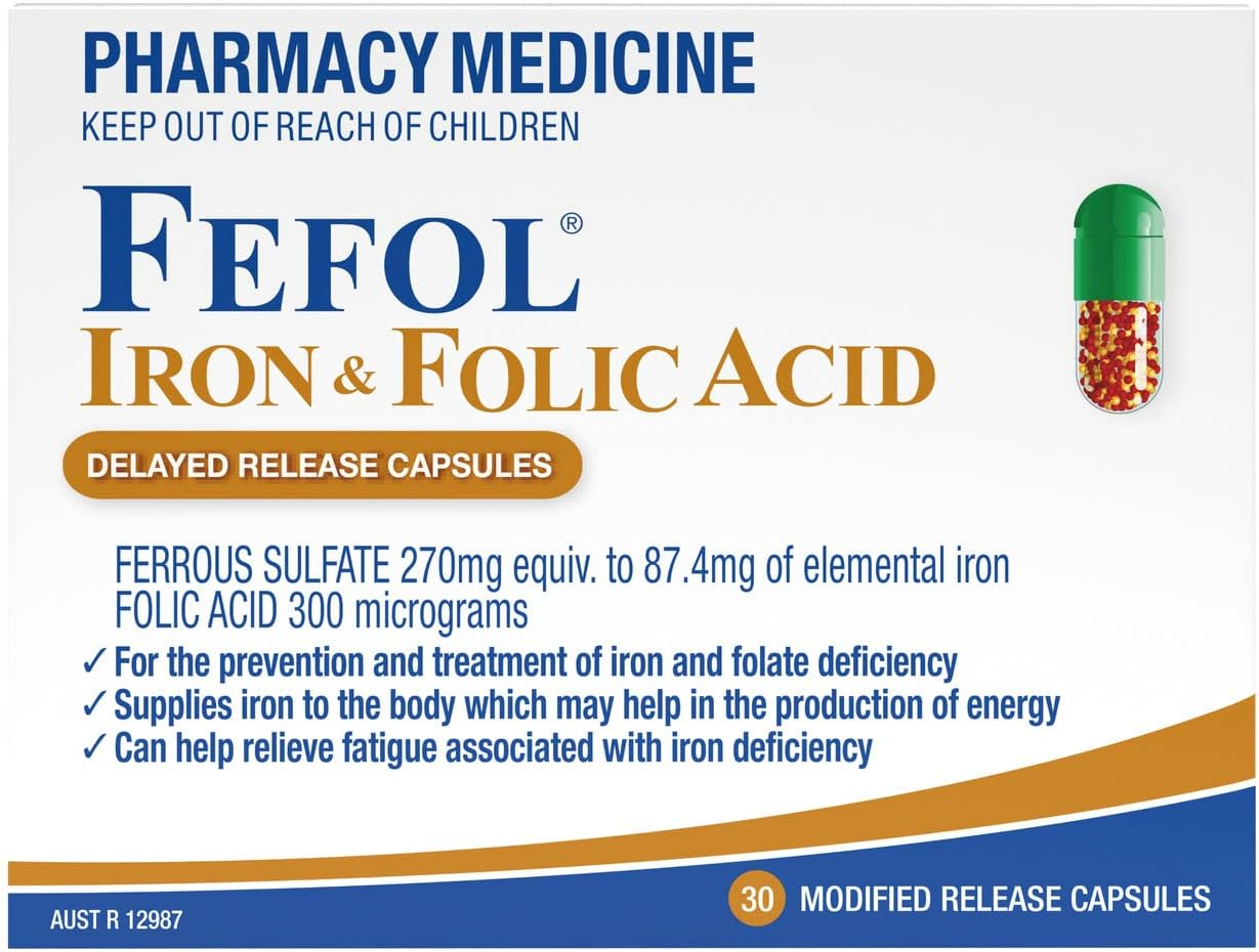 Iron and Folate Supplement Cap X 30