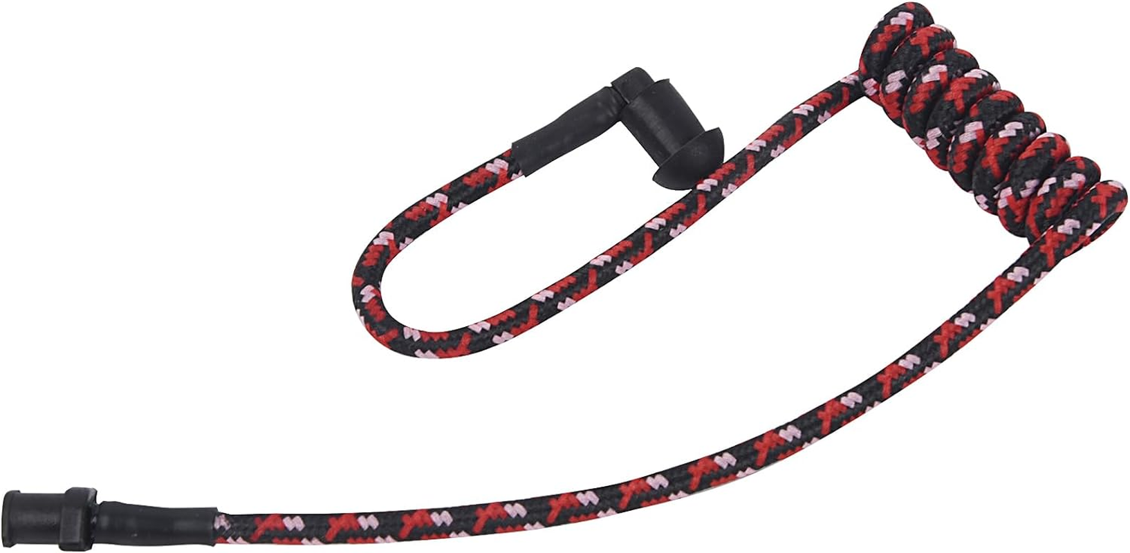 Braided Knitted Woven Fabric Fiber Coil Tube Replacement for Walkie Talkie Radio Acoustic Earpiece Headset (Pure Black)