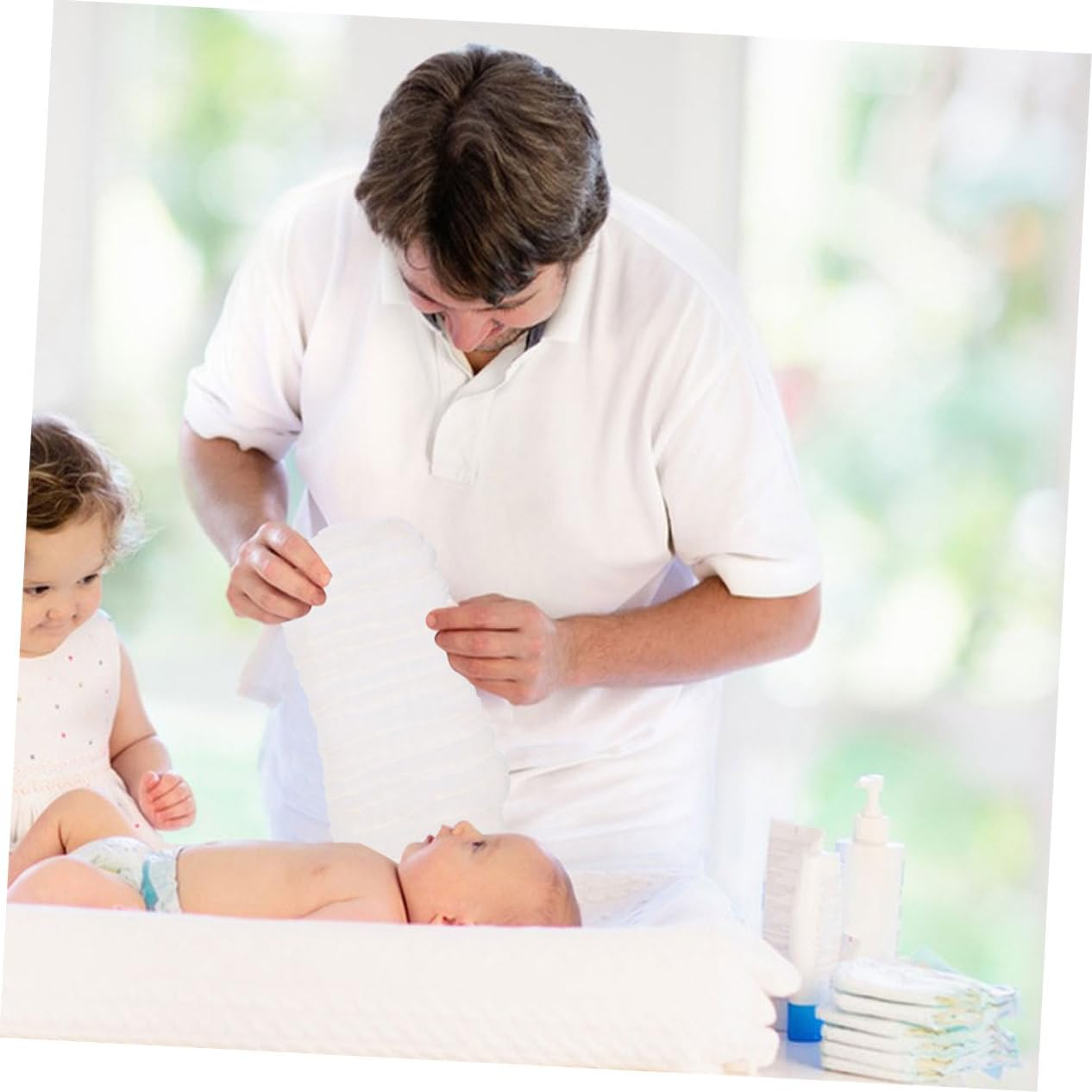 6Pcs Newborn Diapers Liners Cotton Liners for Newborns Reusable Breathable Peanut Shape Cloth Diapers image number 3