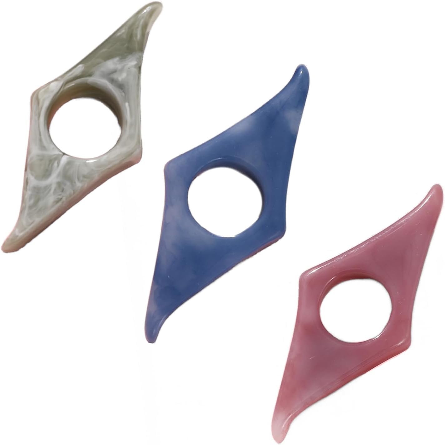 Roczential 3 Pieces Book Page Holder, Thumb Book Page Holder Resin Thumb Bookmark Personalized Thumb Reading Ring for Reading in Bed Teachers Readers Book Lovers Gifts Literary (3 Color) image number 5