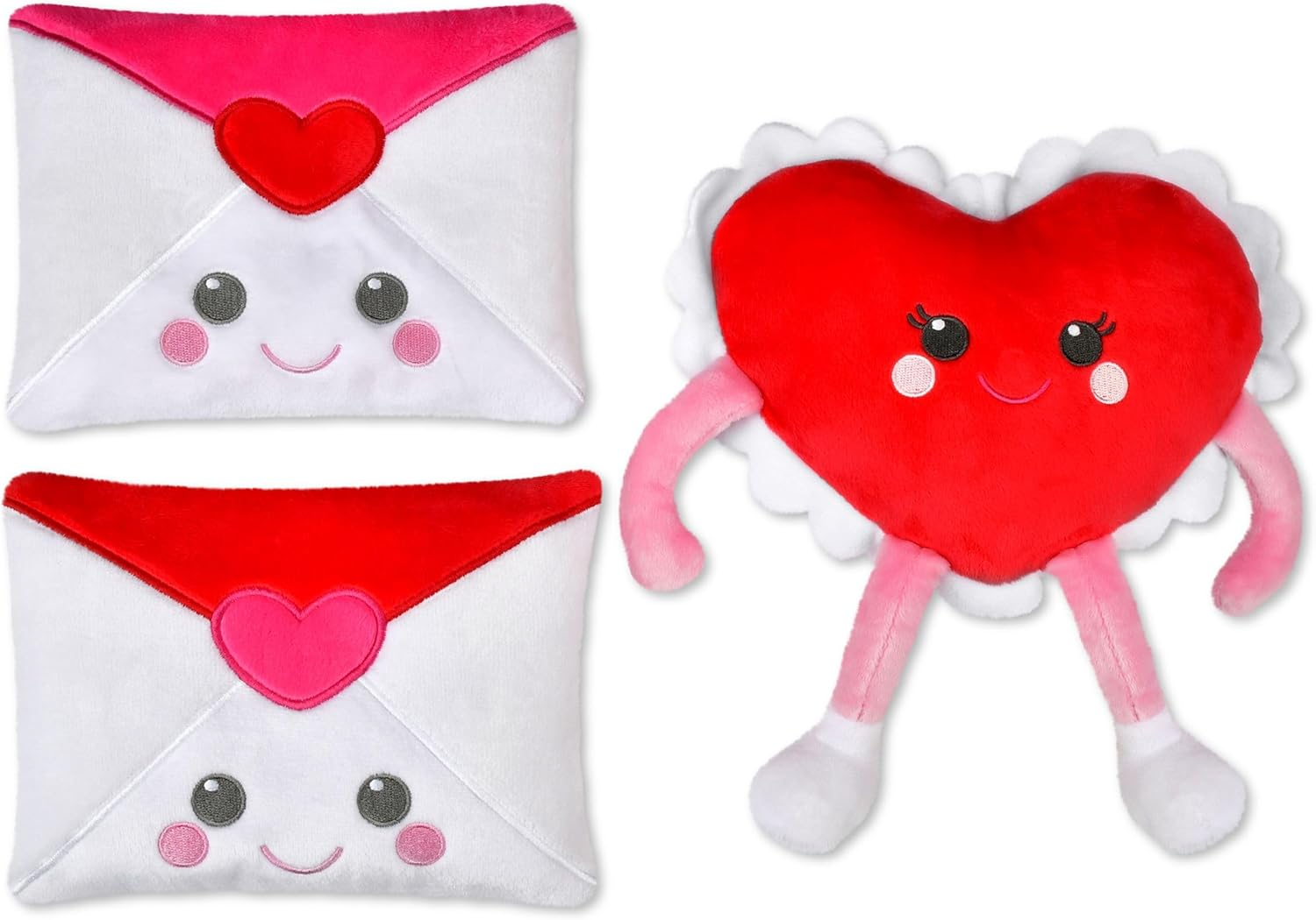 Iscream Valentine Kawaii Love Notes Fleece Play Pillow Set with Embroidered Accents image number 5
