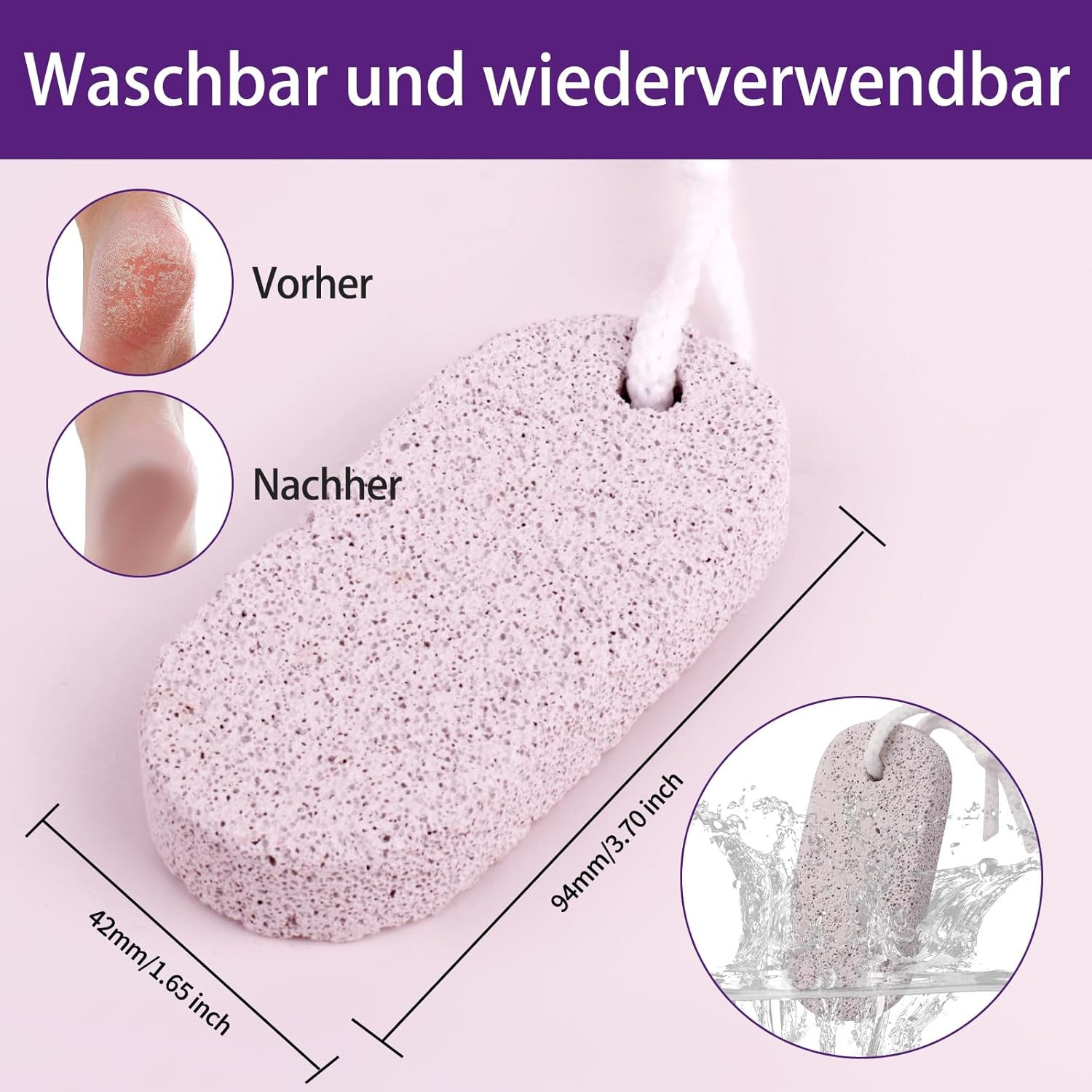 Nbc Beautilab Callus Remover, 25 Pieces Callus Remover with Pumice Stone Individually Wrapped Use with Pumice Stone for Faster Removal of Calluses - Lavender Fragrance image number 2