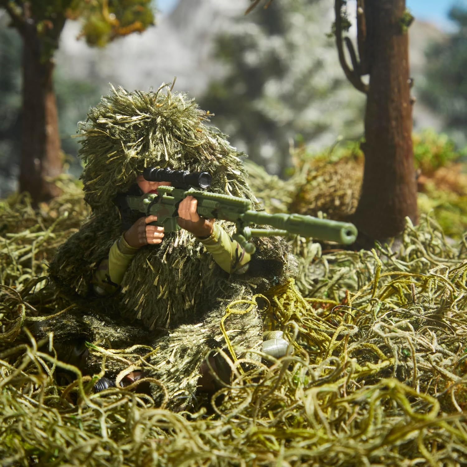 G.I. Joe Classified Series 60Th Anniversary Action Marine - Sniper, Collectible 6 Inch Action Figure with Ghillie Suit and 19 Accessories image number 3