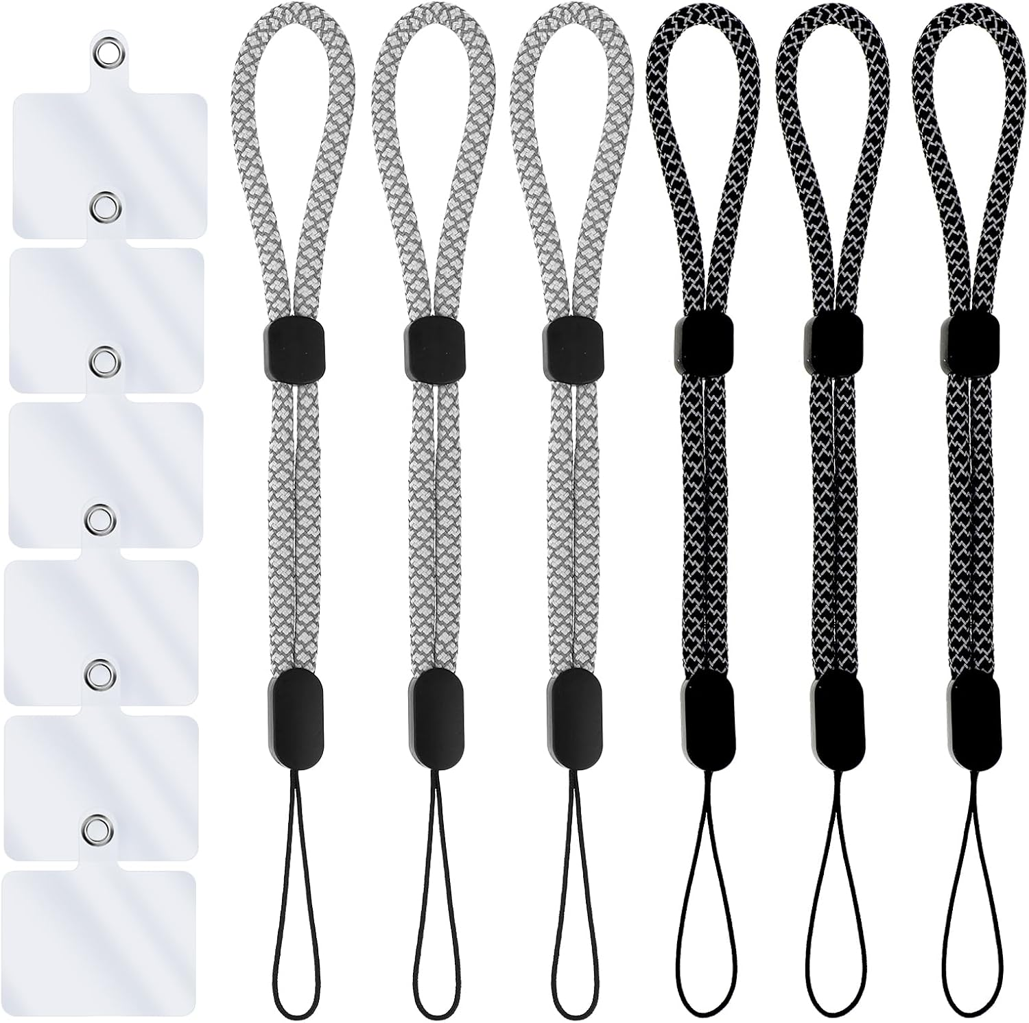 GEEHUA 6Pcs Hand Wrist Strap Lanyards, Phone Short Wrist Lanyard with Reflective Effect Universal Strap for Camera Key Wallet