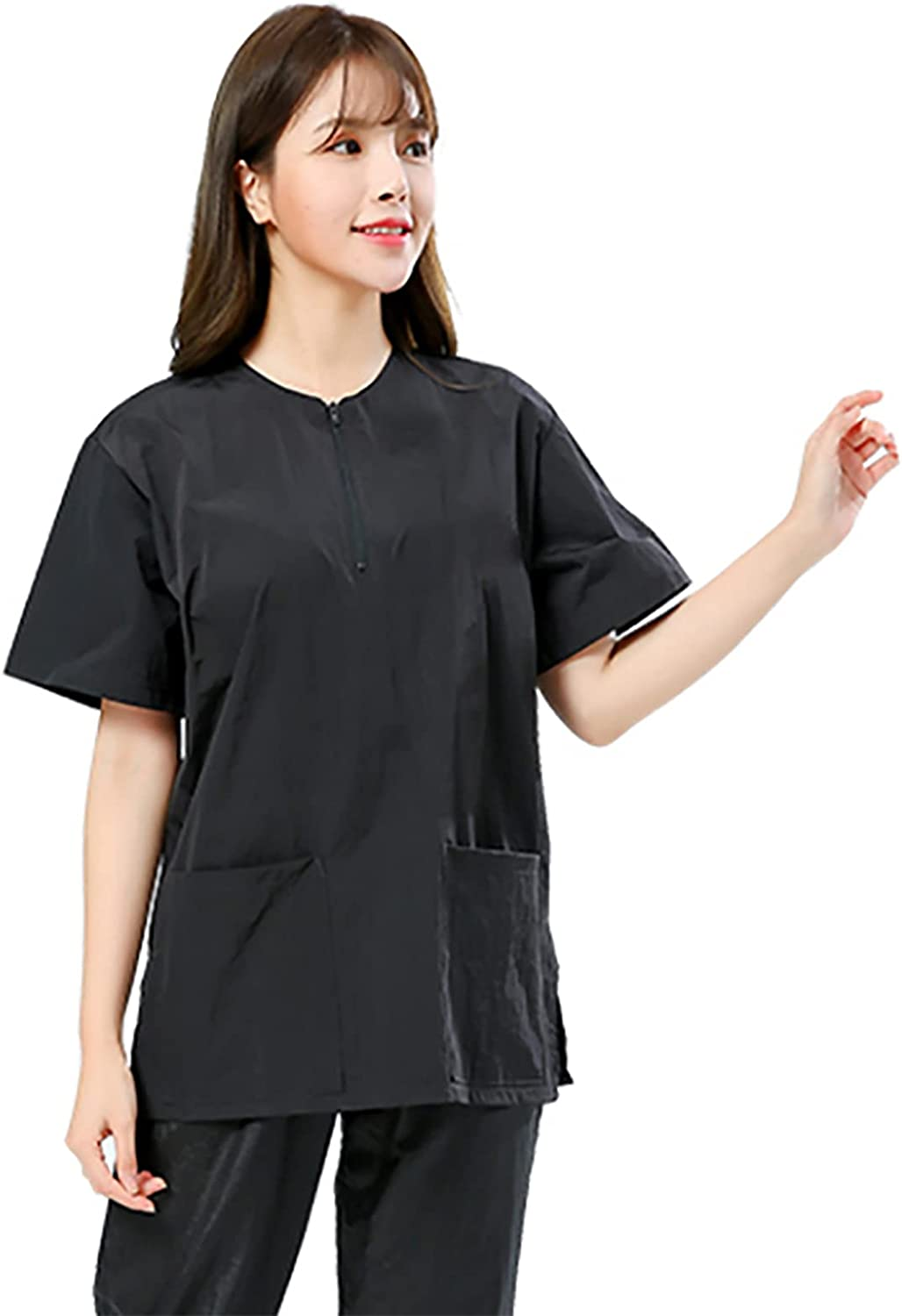 Gliitatu Dog Grooming Smock Barber Jackets for Women Men Professional Pet Groomer Smock Cosmetologist Barber Smock (X-Large) image number 1