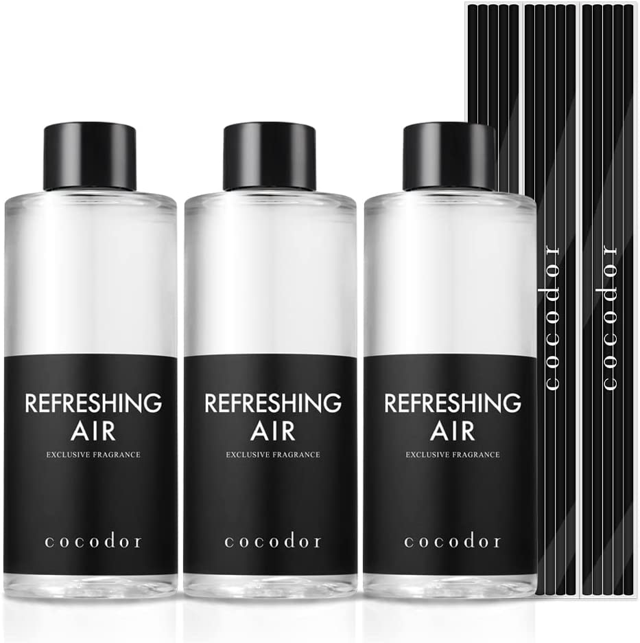 COCODOR Reed Diffuser Oil Refill/Refreshing Air / 200Ml / 3 Pack/Aromatherapy, Home Fragrance, Scented Oils, Oils for Reed Diffuser, Bathroom Home Decor image number 6