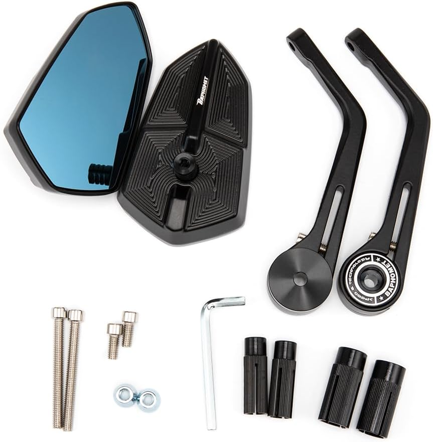 Motorcycle Mirror Motocross Part ATV Off-Road Motorbike Rearview Mirror Motorcycle Accessories Moto Mirrors (Blue)