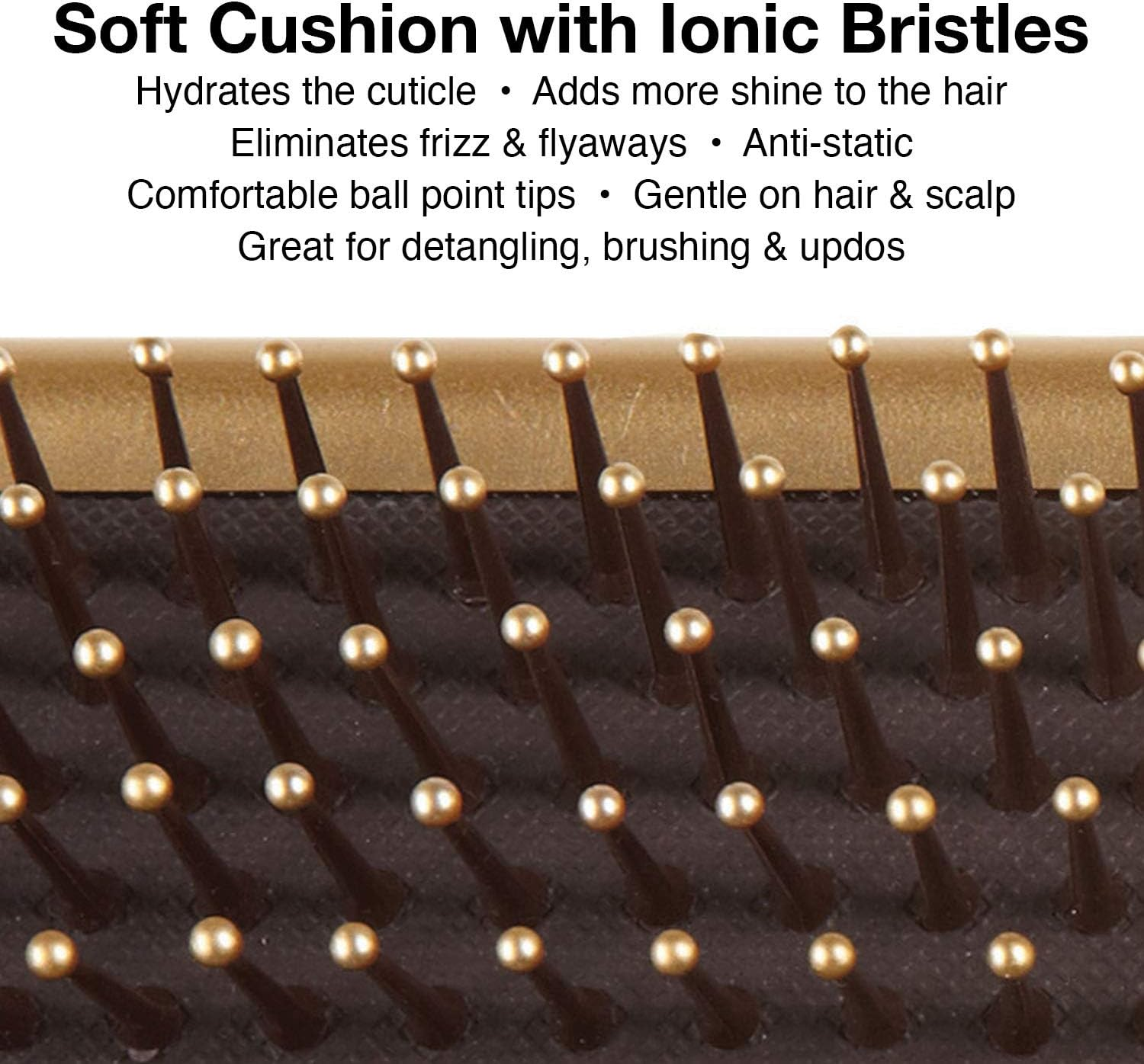 Olivia Garden Nanothermic Ceramic + Ion Paddle Hair Brush (NT-PDL) by Olivia Garden image number 2