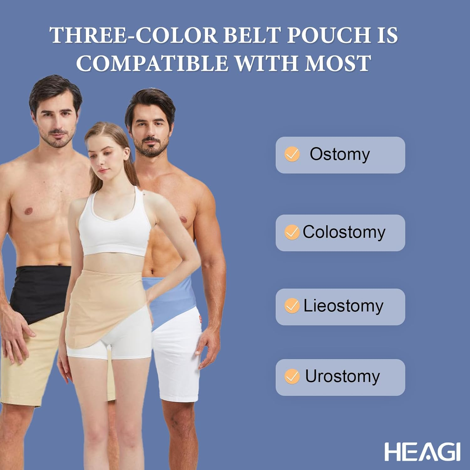 Ostomy Belt Black,Ostomy Support Belt,Colostomy Bag Covers for Women and Men, Ostomy Supplies, Stealth Belt for Ostomy Bag Inner Pocket to Hold Ostomy Pouch,Ostomy Pouch Covers for Sport & Swiming (M) image number 5