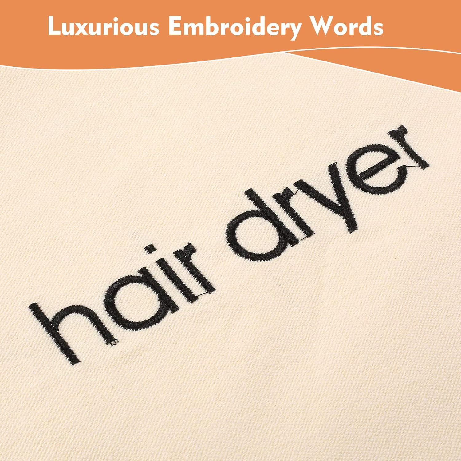 ERKXD 8 Pack Hair Dryer Bags Drawstring Bag Container Hair Dryer Bag for Travel Bathroom Beige image number 2