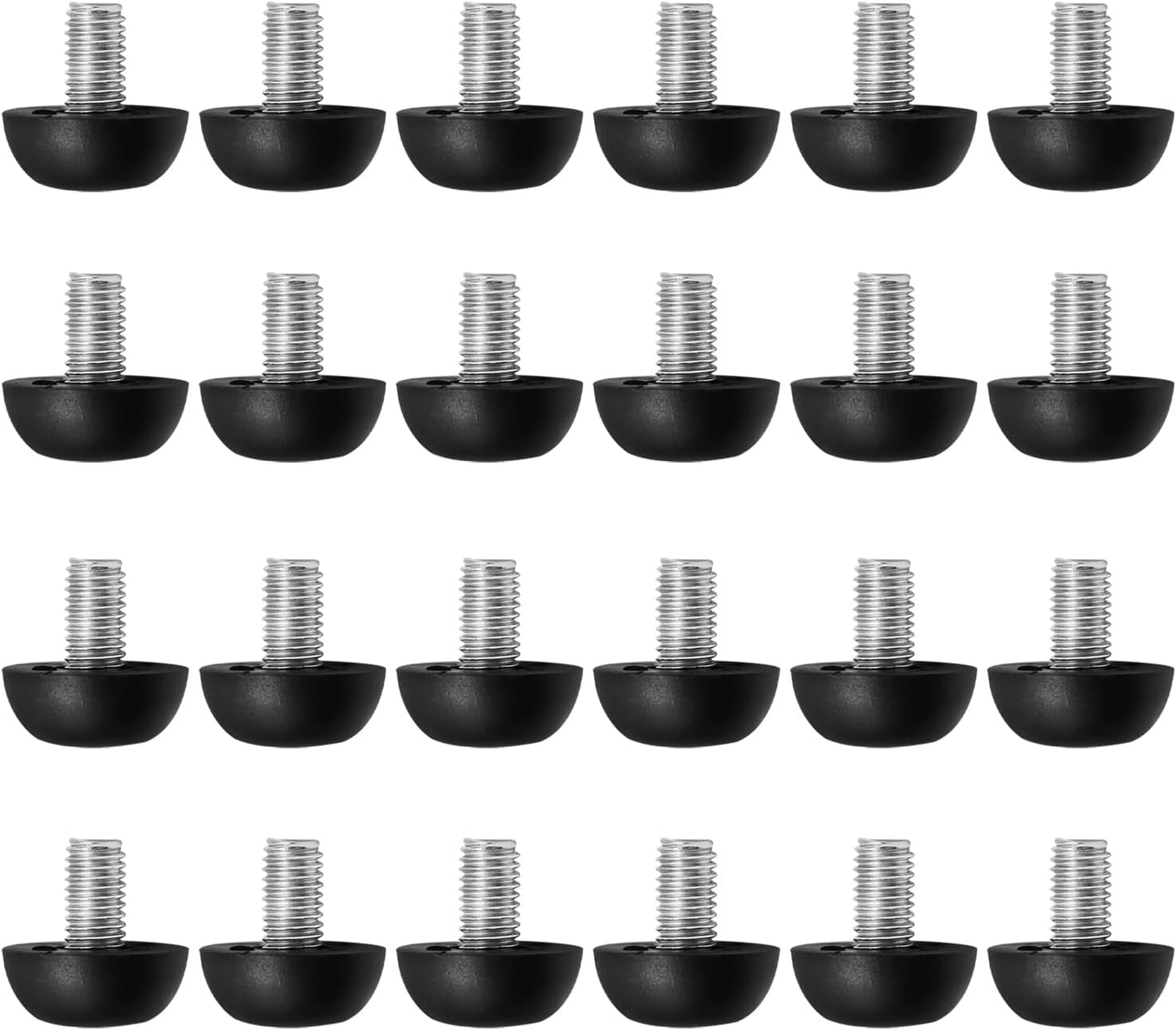 8Mm X 1.25 M8 Leveling Feet Adjustable Furniture Leg Leveler Replacement Outdoor Patio Stainless Steel Screw-In Leveling Feet Glides (16PCS)