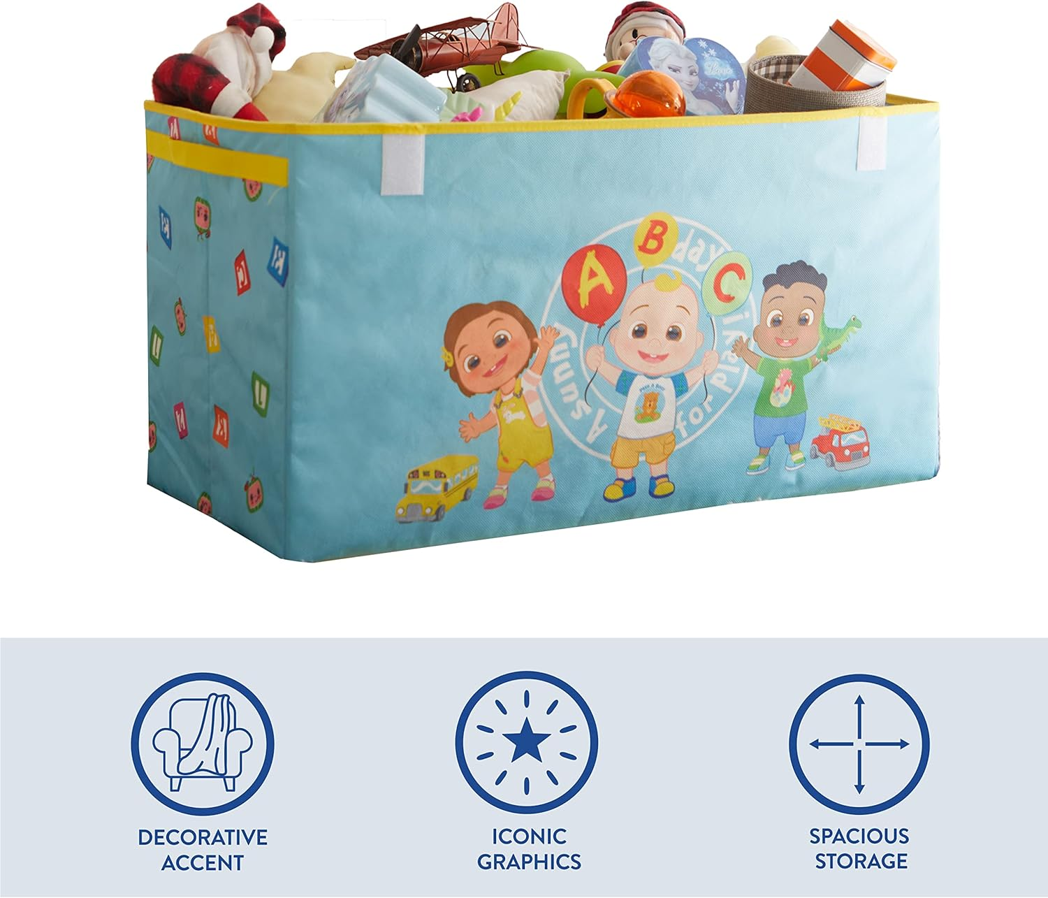 Idea Nuova Cocomelon Collapsible Children&rsquo;S Toy Storage Trunk, Durable with Lid - Encanto image number 5
