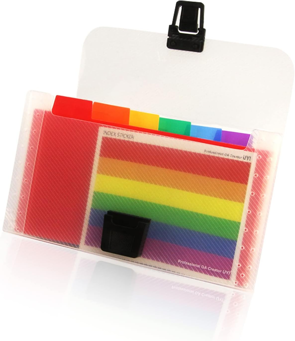 EKIND 7 * 4.5" Expandable Portable Folder, 13 Pockets Accordian File Organizer, A6 Plastic Wallet for Cards,Coupons,Receipt,Tax Item, Mini Expanding Folders (1 Pack, Color) image number 4