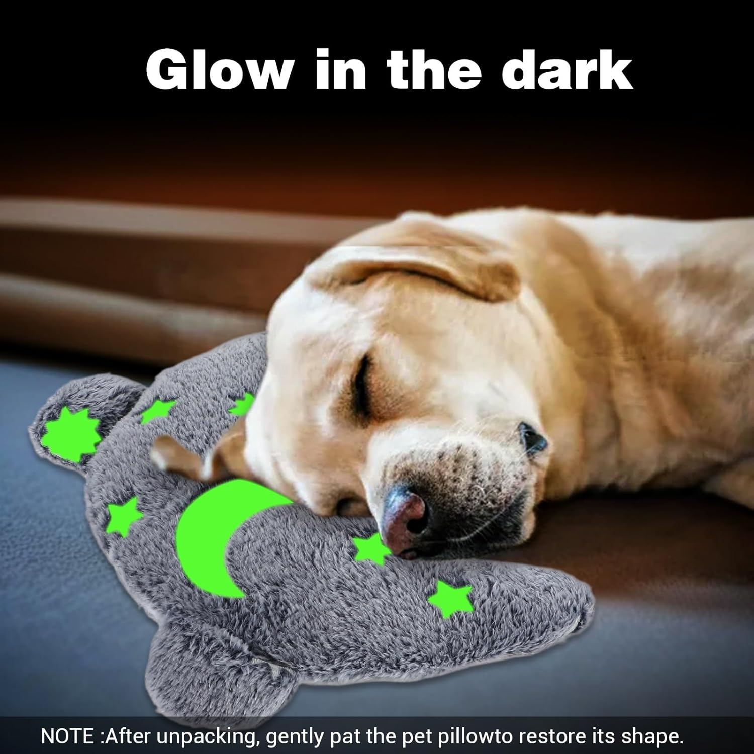 Pillow for Cats Dog Neck Pillow U-Shaped Soft Fluffy Pet Calming Toy Small Dogs Half Donut Cuddler Noctilucent Plush Bed Pillow for Joint Relief Sleeping Improve Puppy Indoor Cats Accessories image number 2