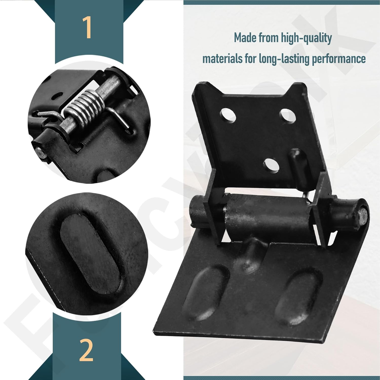 2 Pack Dust Cover Hinge Turntable Parts Compatible with Akai AP-B110, AP-B111, Blaupunkt P-60, CEC 8001, 8001A, Continental Edison TD 9156, Cybernet CP-100 Turntables image number 3