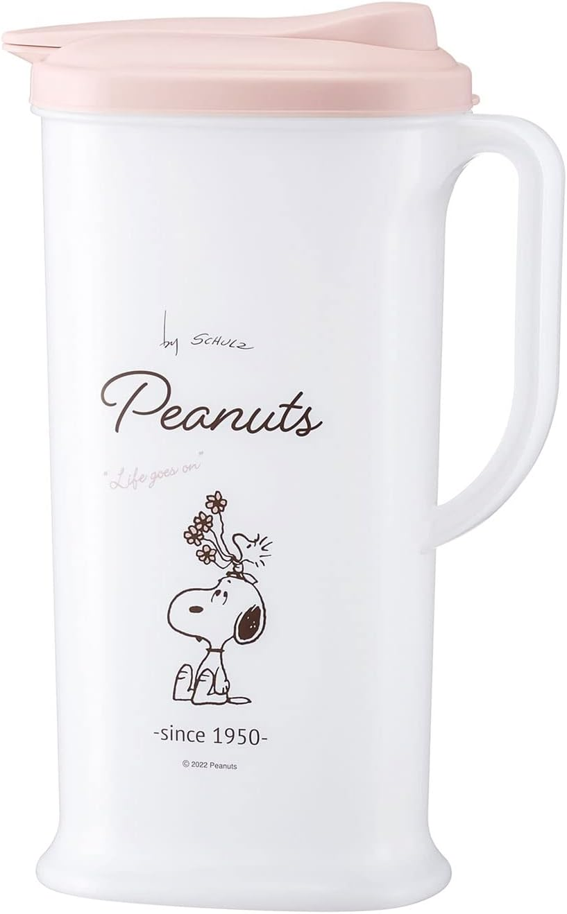 OSK RC-1208 Snoopy Peanuts No.4 Bottle, Pitcher, Cold Water Bottle, 0.3 Gal (1.2 L), Cold Insulation, Includes Seal, Handle, Made in Japan