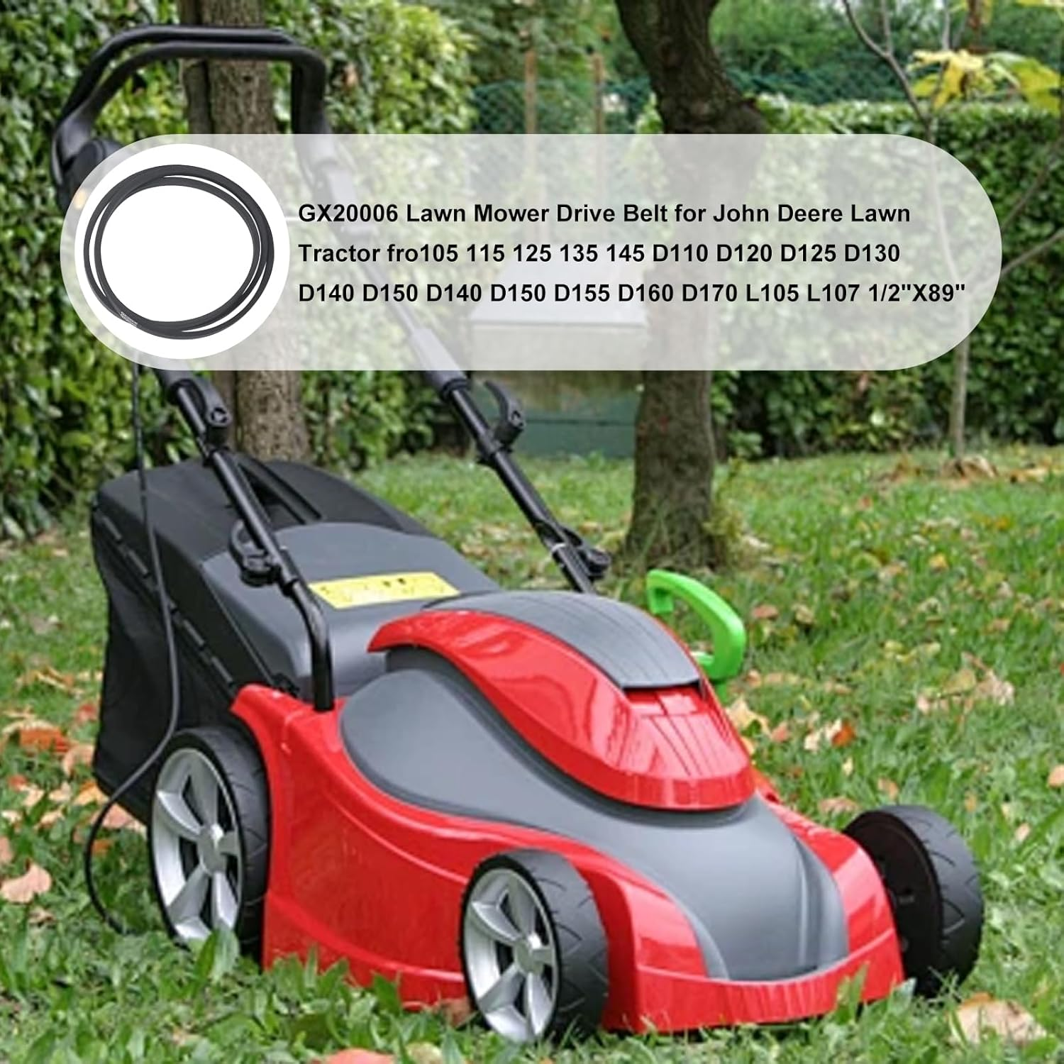 Mower Drive Belt for John Deere GX20006 Lawn Tractor Transmission Drive Belt 105 107 108 115 125 135 145 155C D110 D120 D130 D140 D150 D160 D170 L105 L107 L108 L110 L111 L118 L120 L130 image number 4