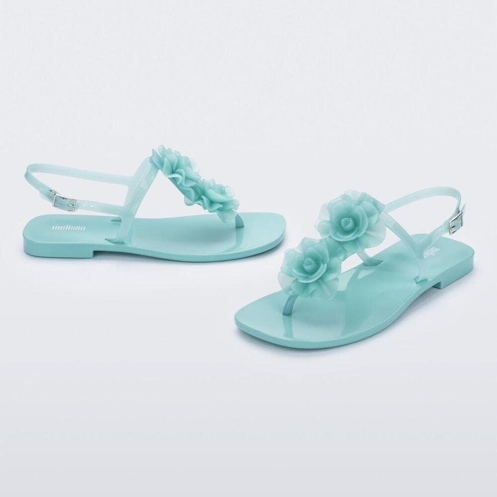 MELISSA HARMONIC SQUARED GARDEN, Flat Sandal, T&uuml;rkis, 3 UK image number 1