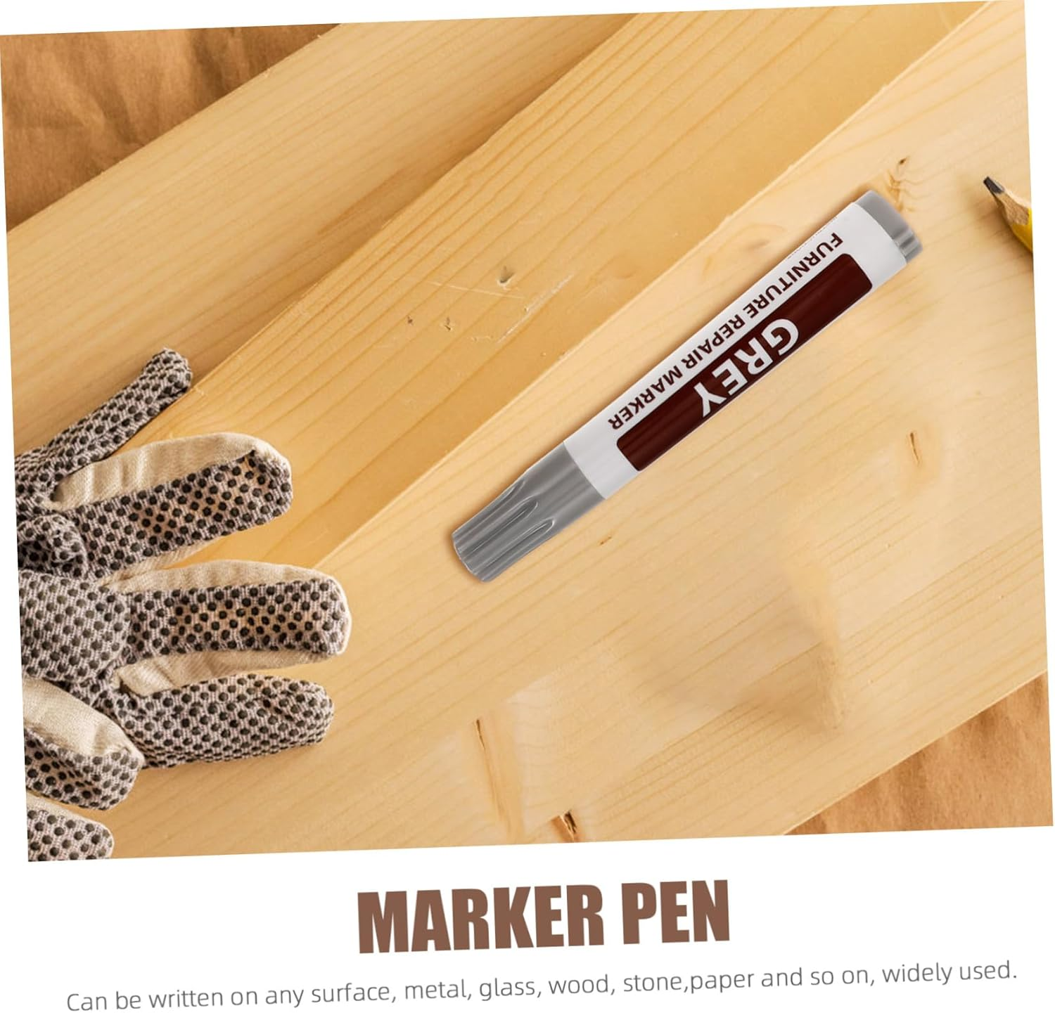 8Pcs Furniture Repair Stain Pen Scratch Repair Markers for Hardwood Floor image number 1