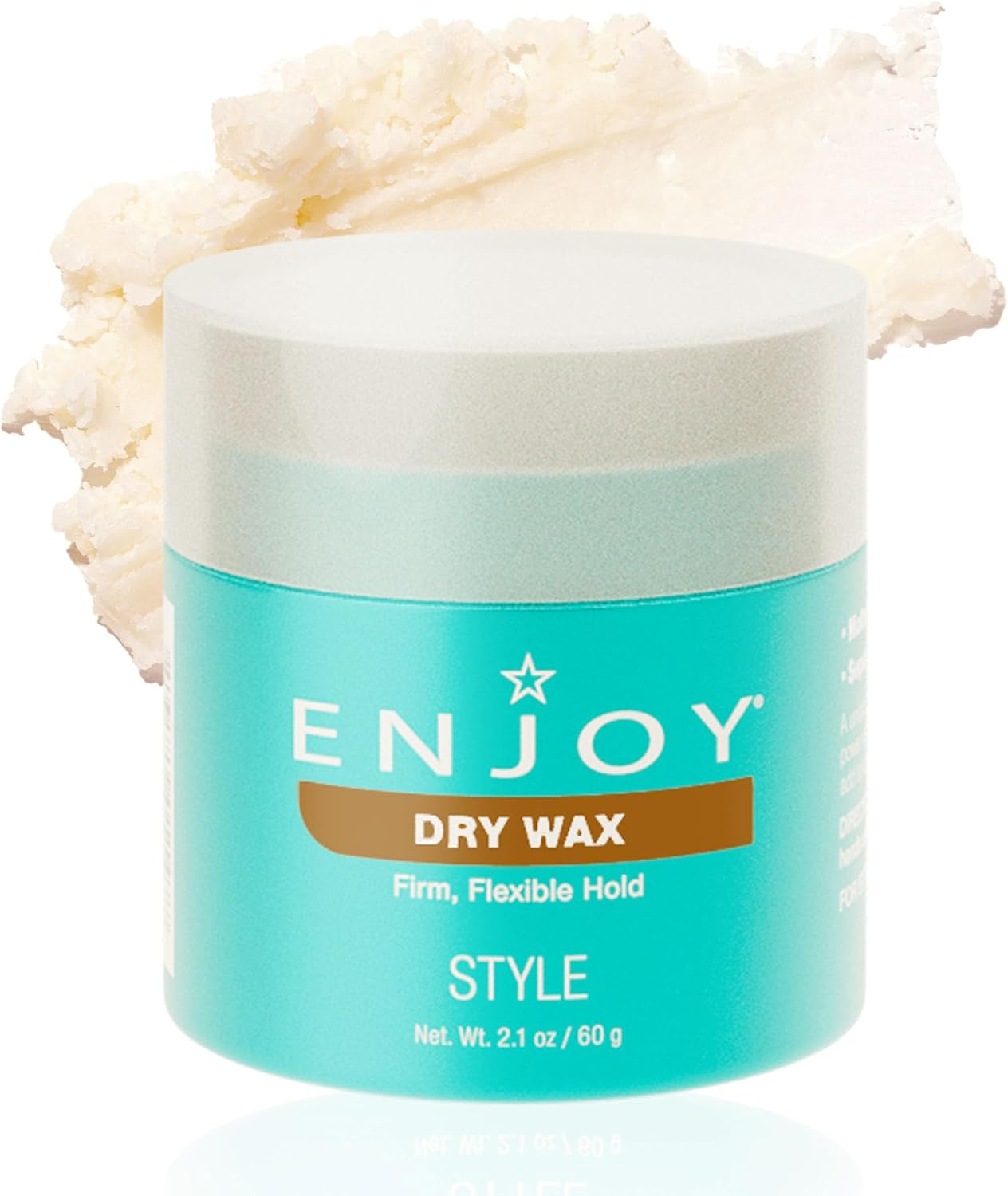 Enjoy Dry Wax - Non Greasy Pliable Texture Hair Wax - Firm Flexible Hold Natural Matte Finish (2.1 Oz) image number 5