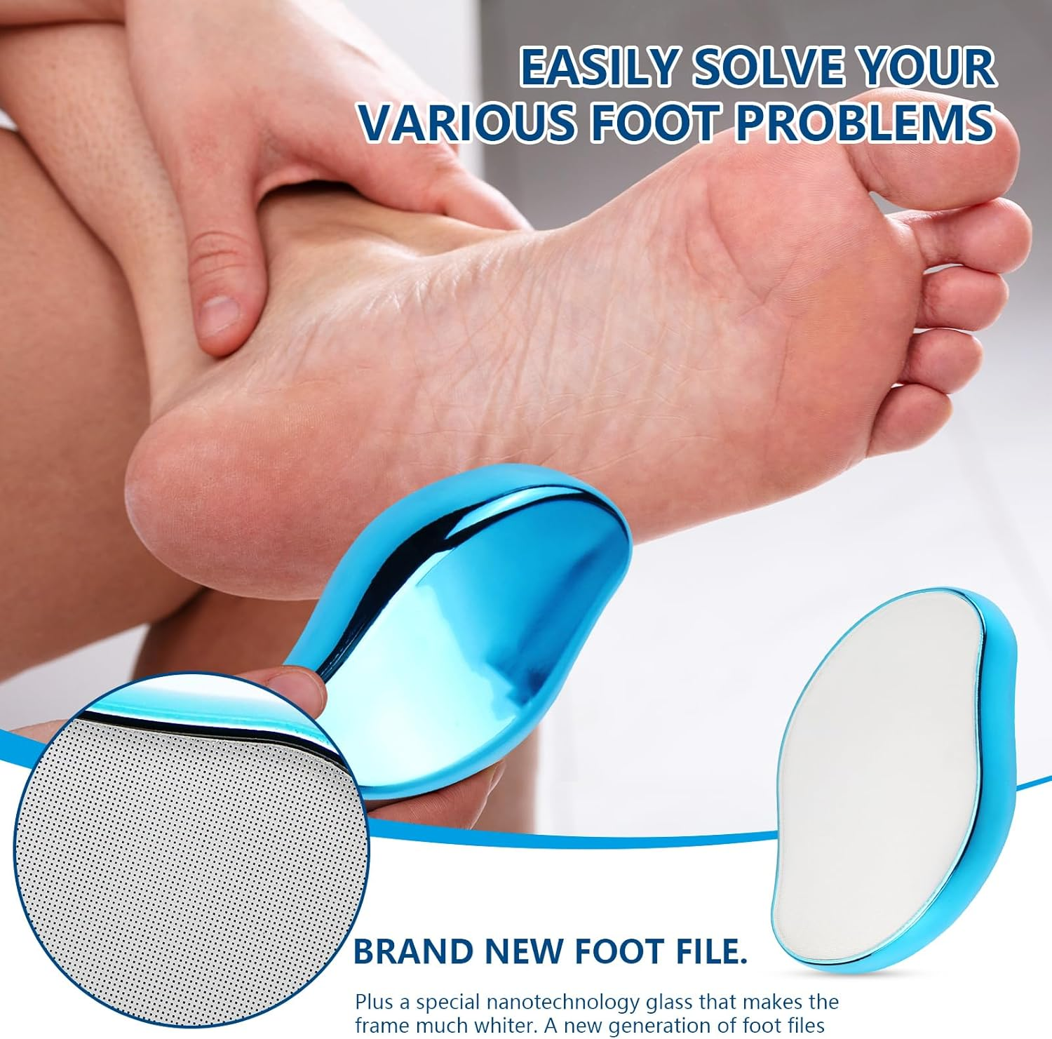 Effective Nano Glass 2-In-1 Nano Glass Callus Remover Premium Callus File Professional Pedicure image number 1