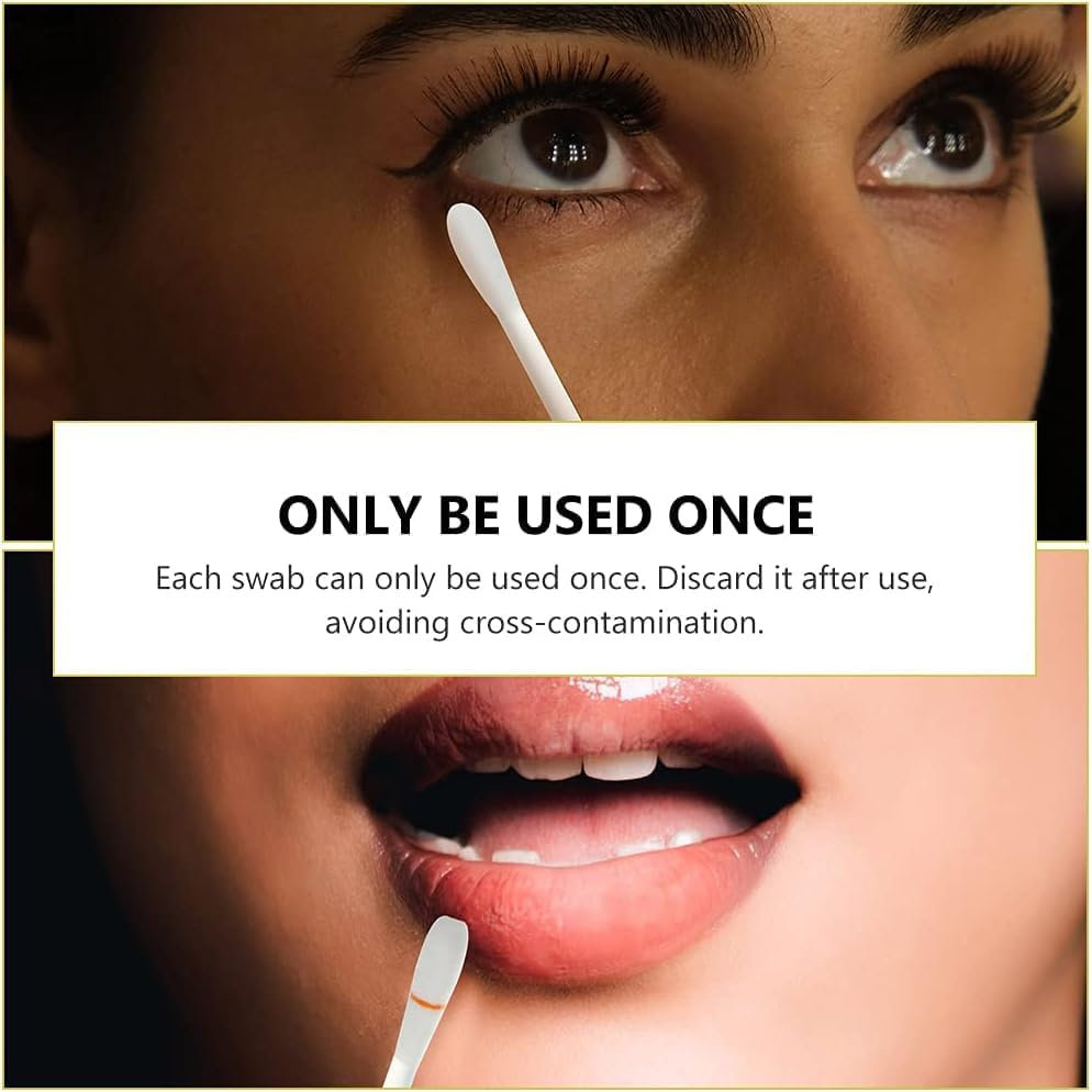 120PCS Lips Oil Swabs Stick,Disposable Applicators,Vitamin E Cotton Swabs E Lips Oil Cotton Swabs for Lip Gum and Teeth image number 5