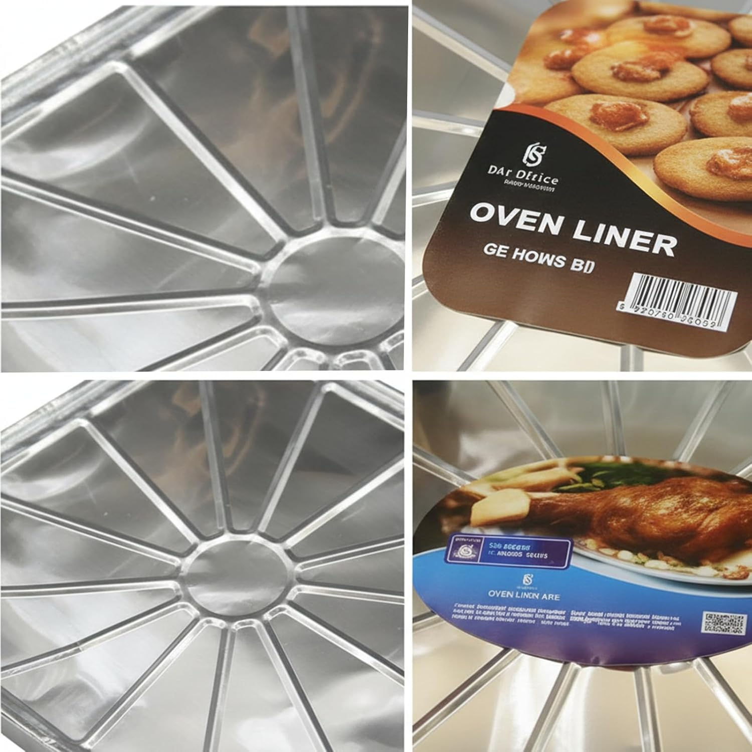 LEDON 40 X 47Cm Oven Liner Foil Tray Non-Stick | Heavy Duty Aluminium Oven Protector for Baking, Roasting, Grilling & Spill Control (1) image number 4