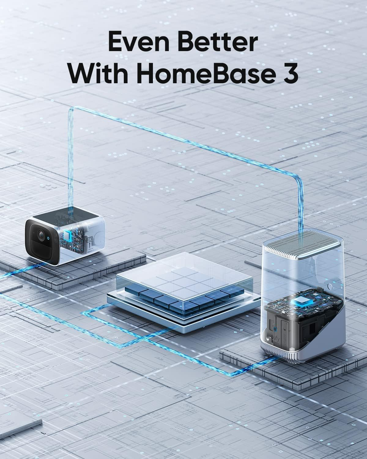 Eufy Security Solocam S220, Solar Security Camera, Wireless Outdoor Camera, Continuous Power, 2K Resolution, Wireless, 2.4 Ghz Wi-Fi, No Monthly Fee, Homebase 3 Compatible image number 1