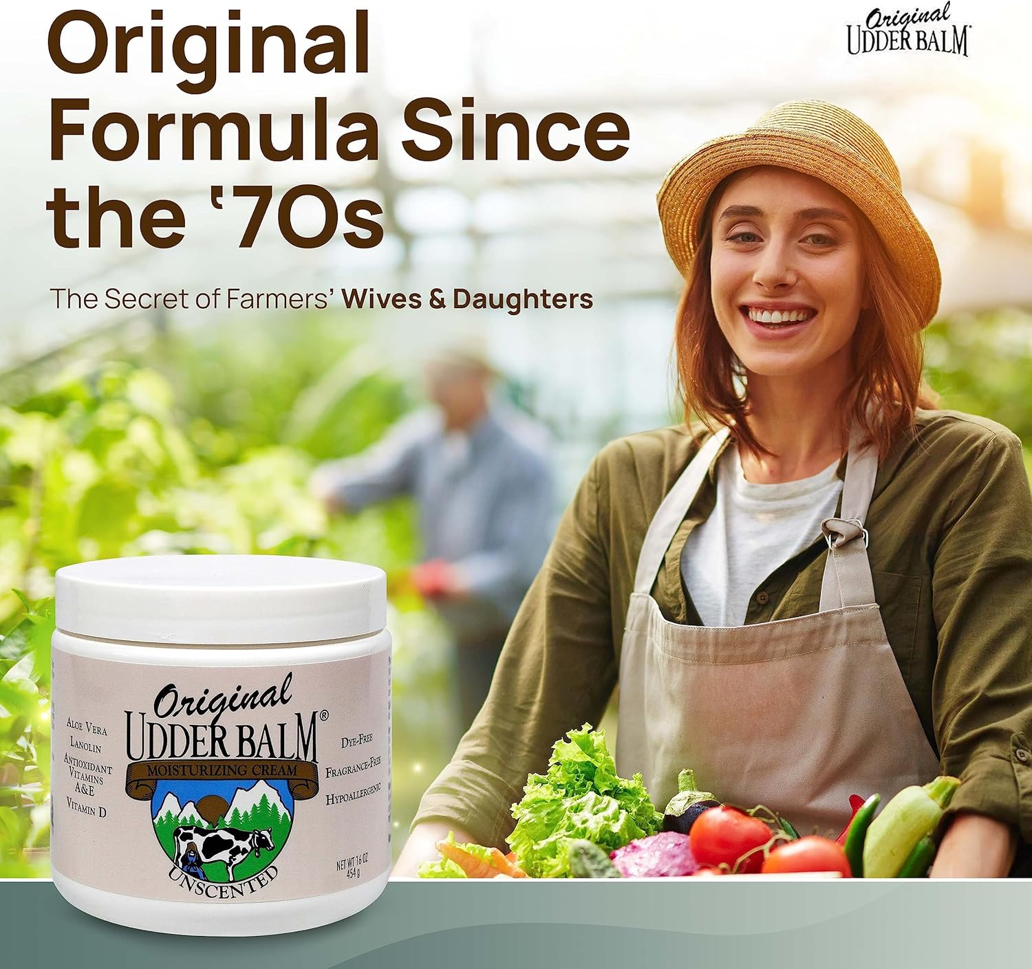 Unscented Original Udder Balm Moisturising Cream 470Ml Jar image number 5