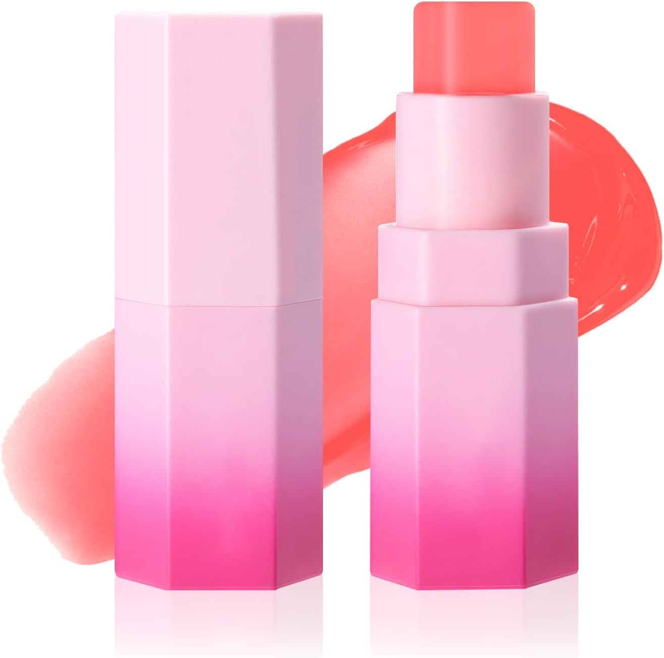 DAGEDA Jelly Blush Stick, High Pigmented Blush for Cheek with Nature Transparent Finish Blush Makeup, Buildable Long Lasting Moisturising Lip & Cheek Tint Blush - #03