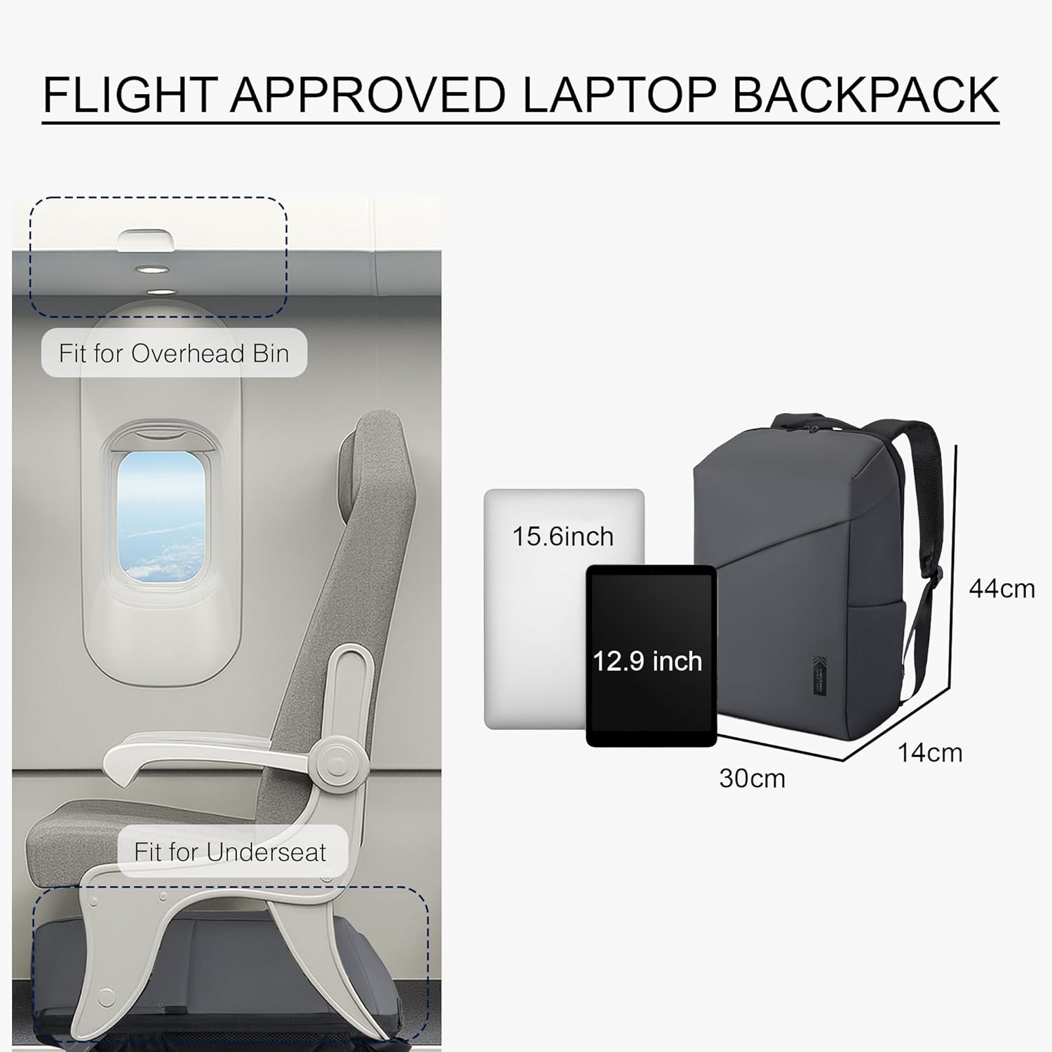 Kingsons 15.6 Inch Laptop Backpack &ndash; Waterproof Durable Anti-Theft Business Work Travel Bag for Men image number 6