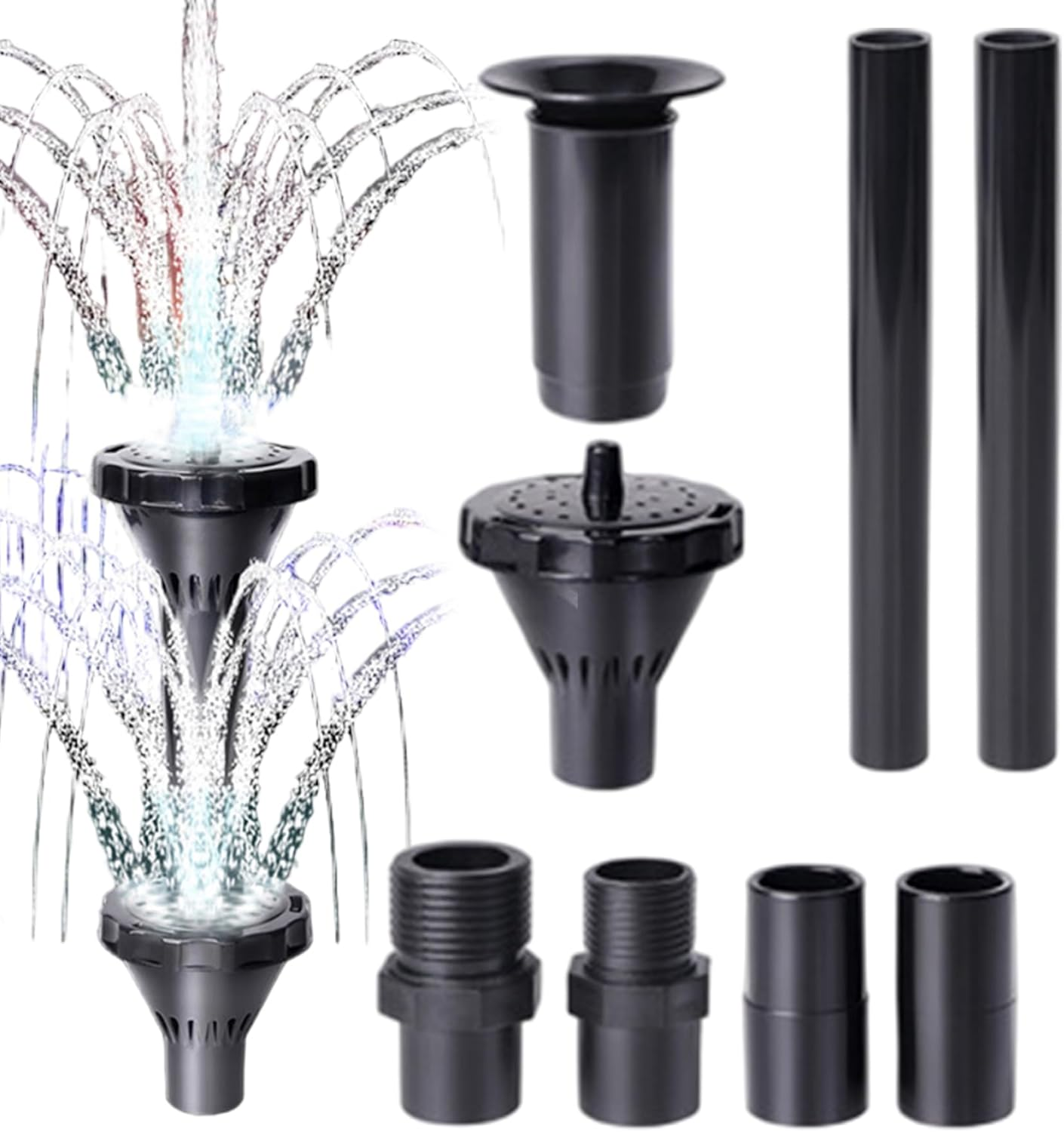 Pond Fountain, Adjustable Height Plastic Fountain Nozzle Set, Easy to Use Spitter for Garden, Pond, Amusement Park, Landscape Poolhome D&eacute;coration image number 1