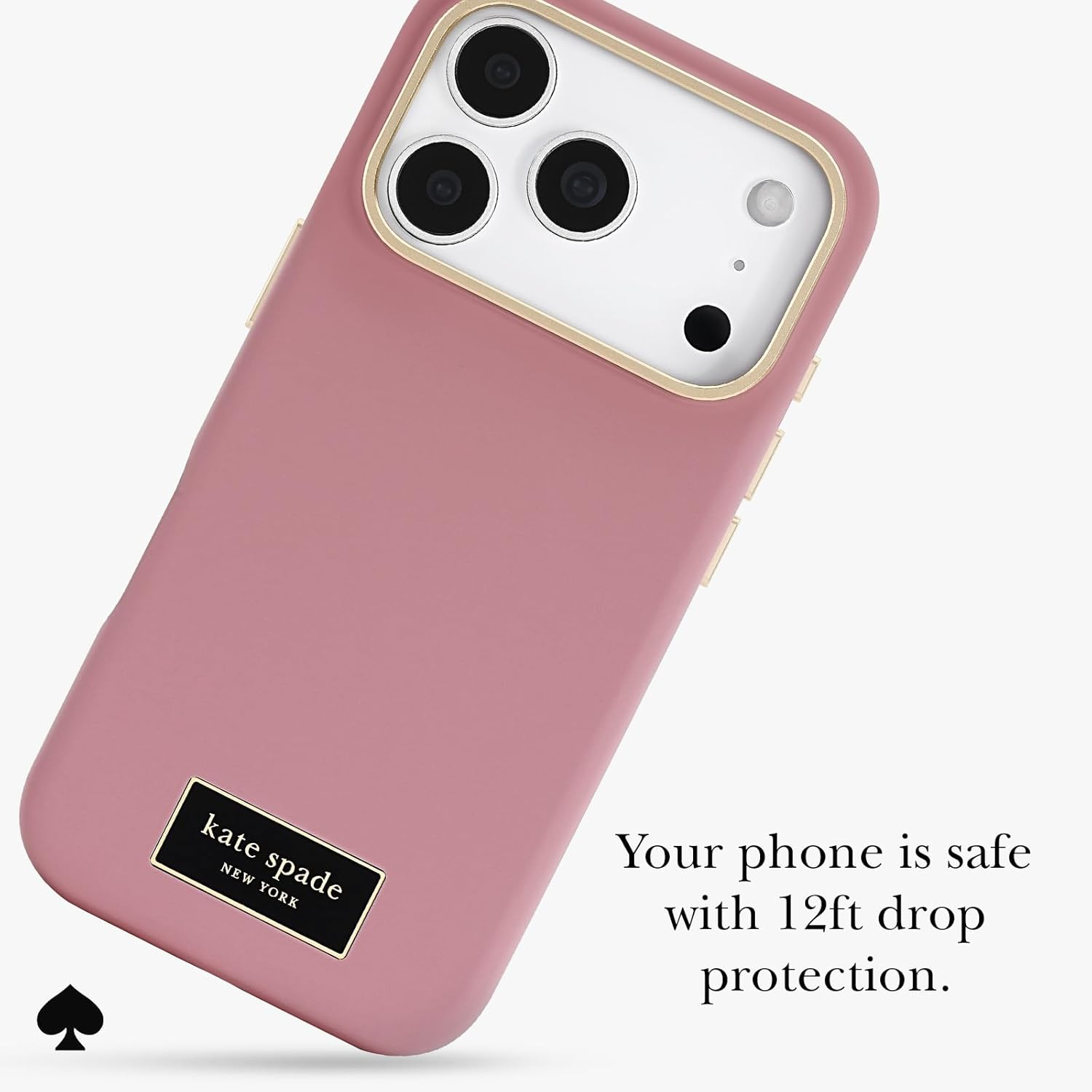 Kate Spade New York Iphone 17 Pro Case - Compatible with Magsafe - Designer Phone Case - Icon Dusk Rose - Cherry Dot Gems image number 3