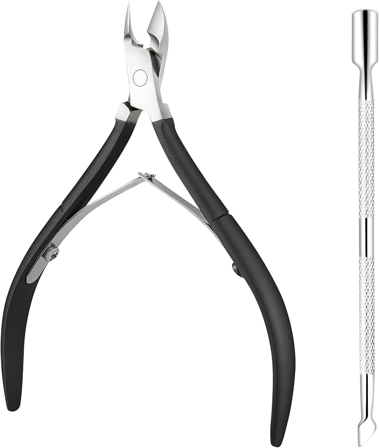 Precision Cuticle Nippers (4Mm) - Professional Half Jaw Cuticle Cutter Stainless Steel for Manicure and Pedicure Salon Quality Cuticle Remover (Black) image number 4