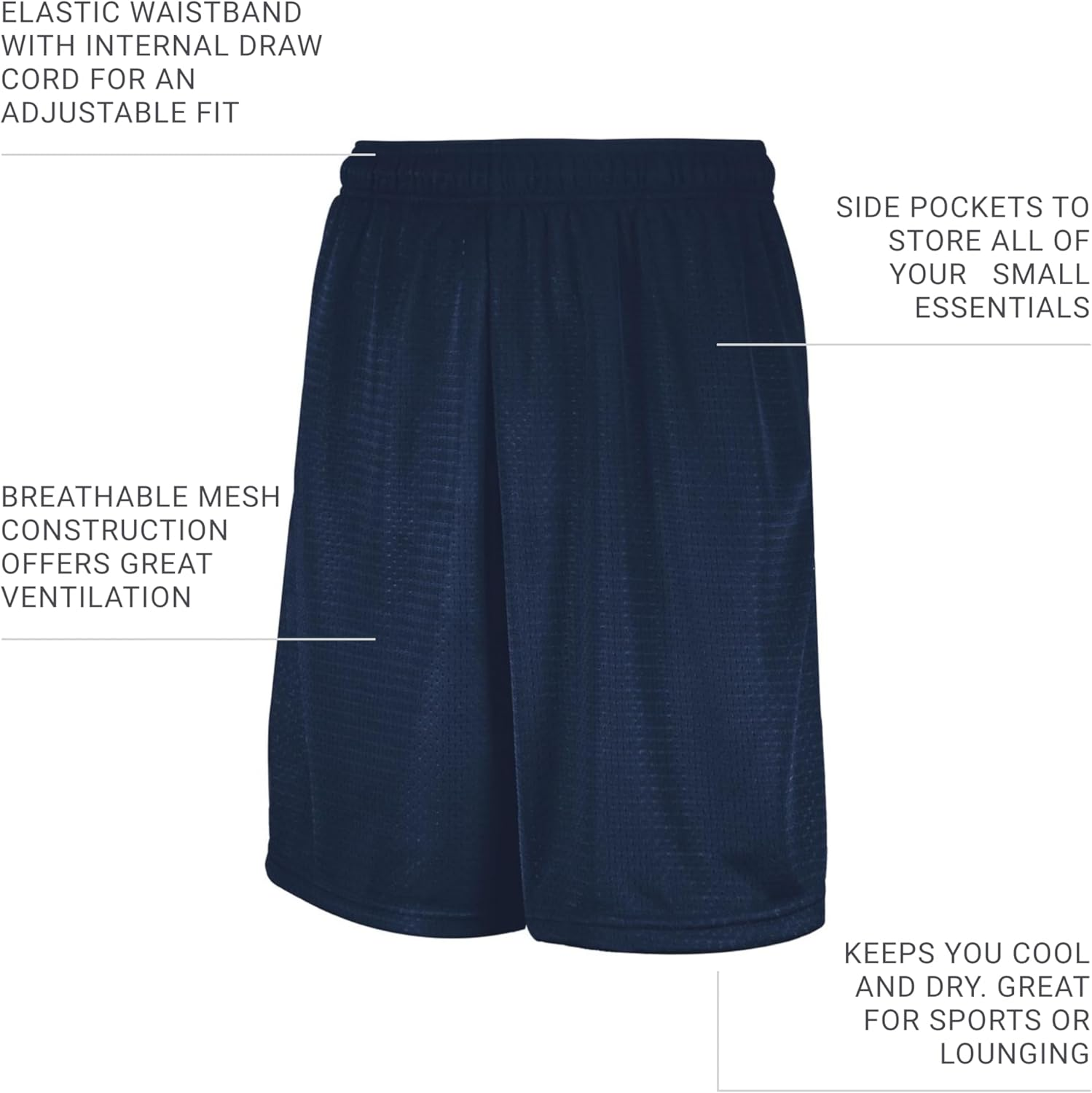 Russell Athletic Men'S Mesh Short with Pockets image number 1