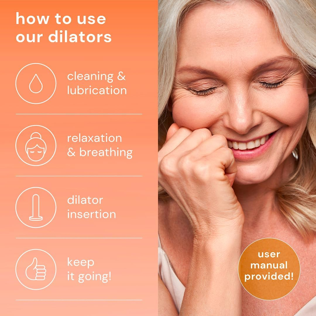 Bodyotics Silicone Pelvic Floor Muscle Trainer Set with 5 Dilators for Women - Overcome Boundaries with Bodyotics