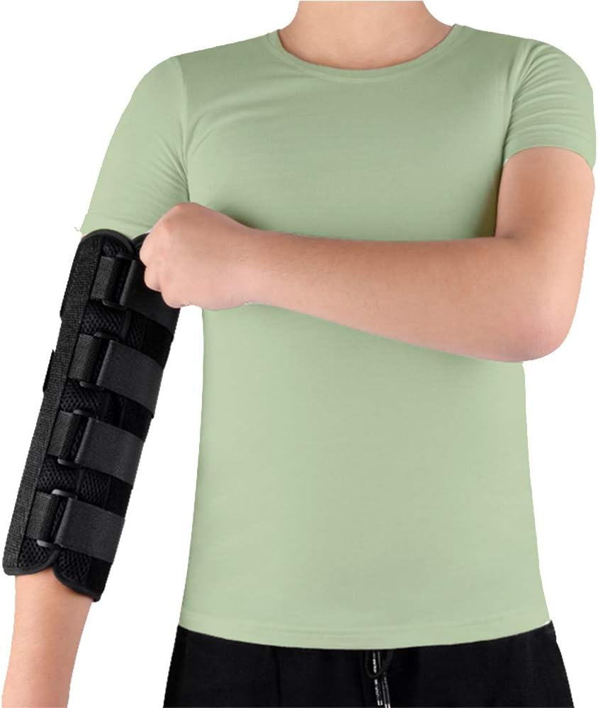 Elbow Splint Cubital Tunnel Brace Ulnar Berve Arm Immobilizer Pediatric Child Elbow Support for Tendonitis Radial Nerve Splint Night Brace Sleeping Elbow Stabilizer Arm Restraints (Small)