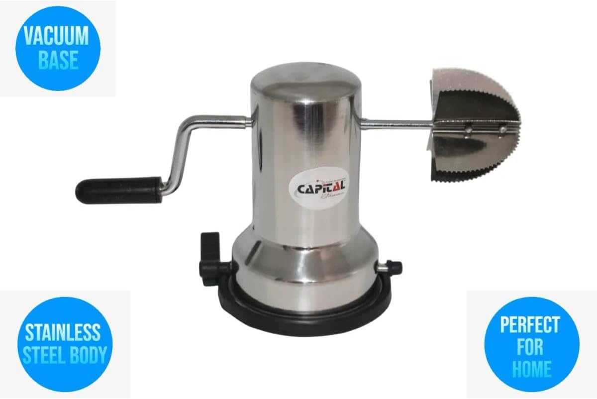 Coconut Scraper/Coconut Grater Shredder Stainless Steel Body with Vacuum Base Hand Operated image number 1
