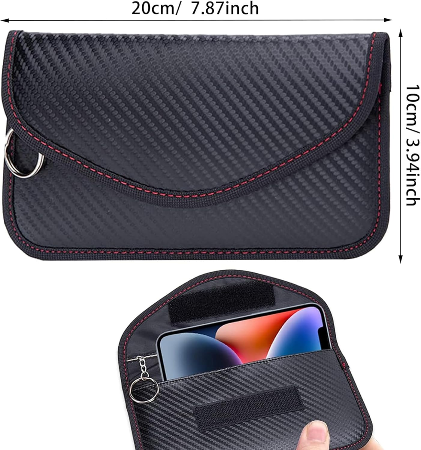 2 Pack Faraday Bags for Phones Key Fob - RFID Cell Phone Faraday Key Fob Protector Cell Phone Bag, Key Fob Signal Blocker & Cell Phone Signal Blocking Bag Cell Phone Signal Blocker Faraday Pouch