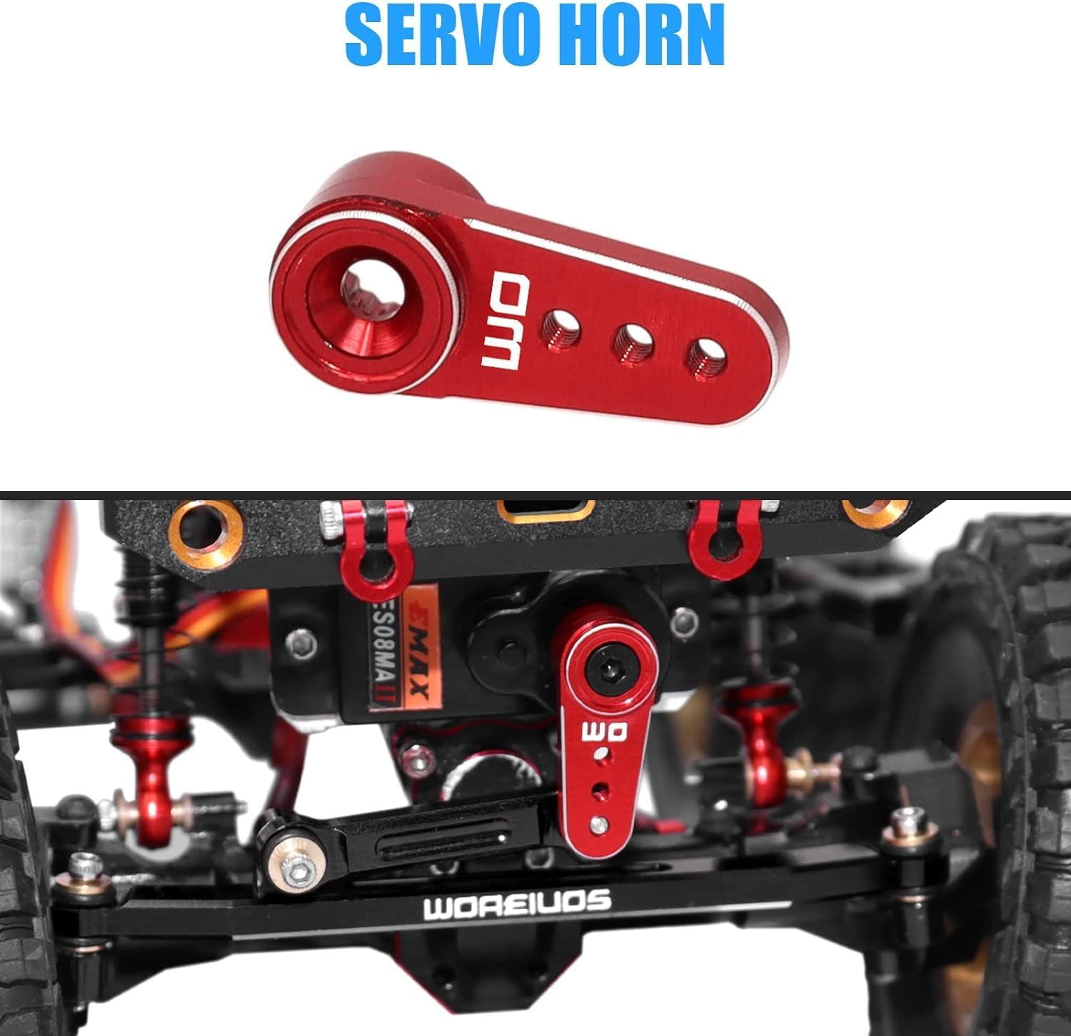 WOAEIUOS RC Servo 12G Steering Servo with Servo Mount Bracket and Arm and Steering Link Set for Axial SCX24 image number 1