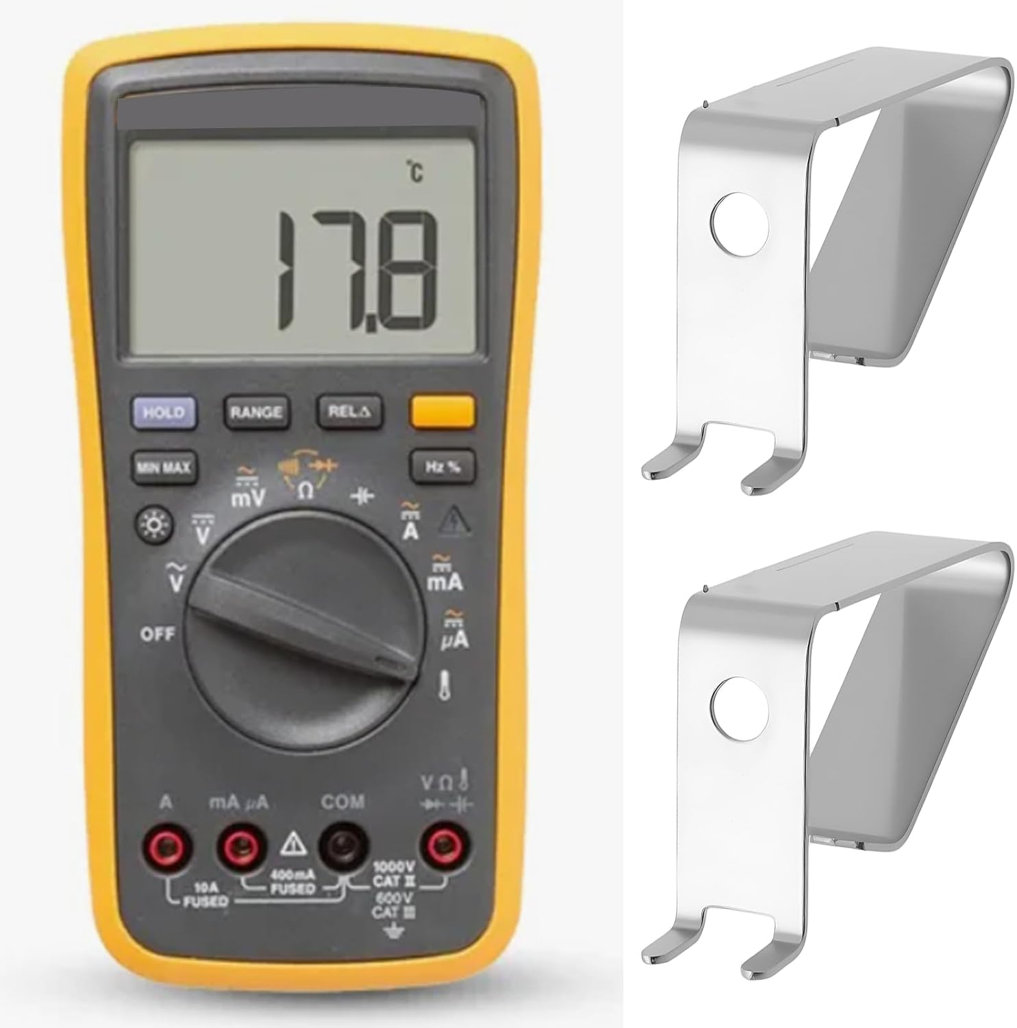 Emagtech 2Pcs Multimeter Mainboard Battery Contact Spring Double Welded Spring Compatible with FLUKE 15B 17B 18B 111 112 115C 116C 117C Multimeter image number 5
