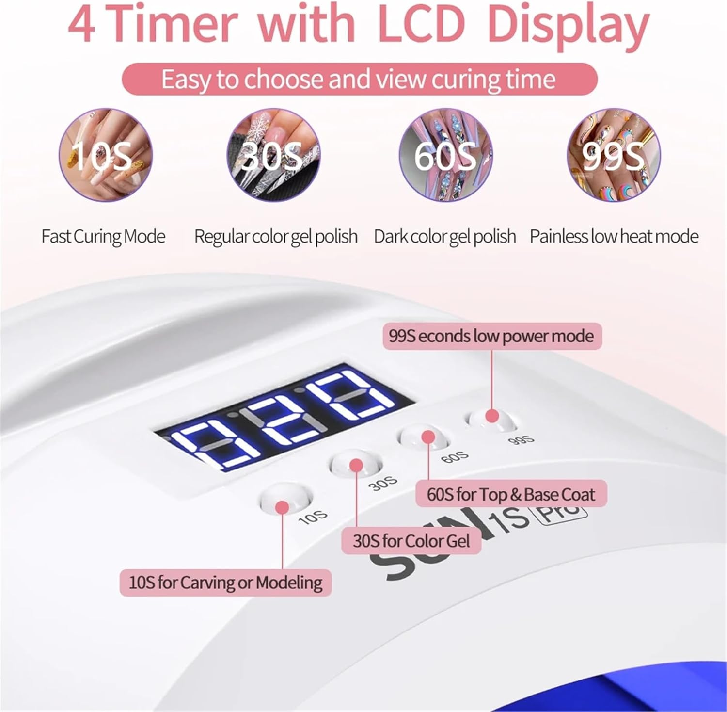 48W UV LED Lamp for Nail 30 Leds with 4 Timer Smart Dryer Art Tools for Home Manicure Salon image number 1